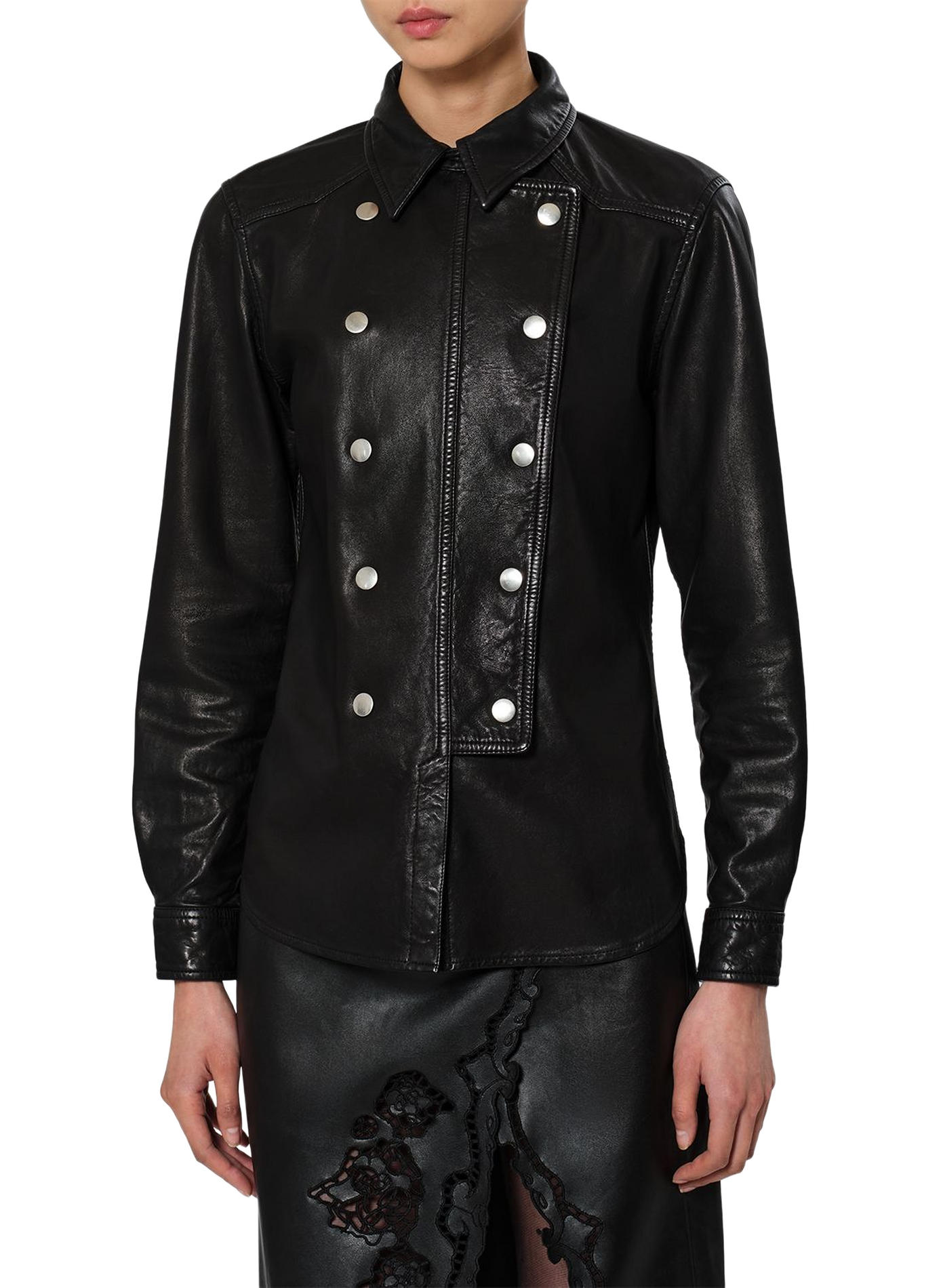 VALDY lambskin shirt ISABEL MARANT Black