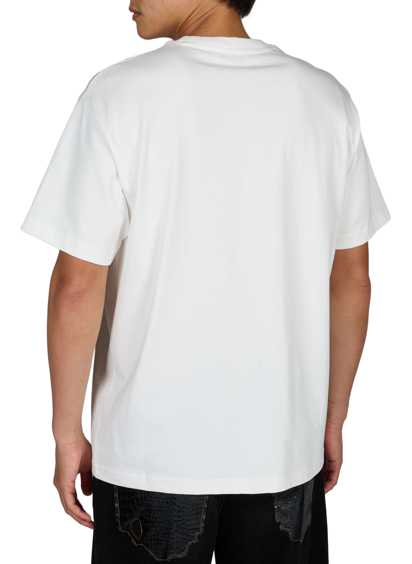 Kurzarm T-Shirt mit Baumwolldruck PAS UNE MARQUE Weiss