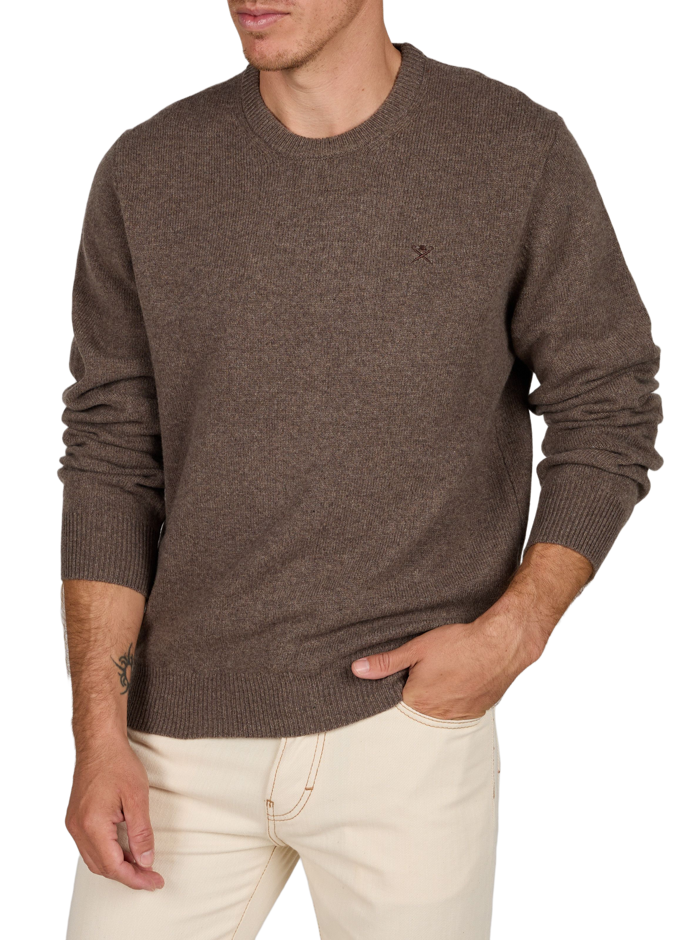 Gerader Wollpullover HACKETT Beige