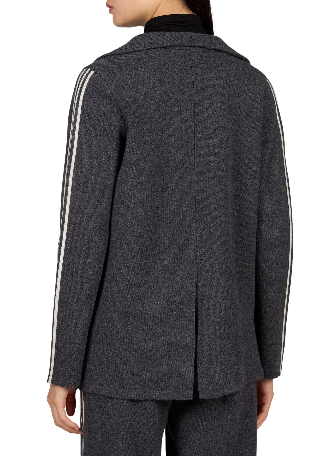 Gerader Blazer aus einfarbiger Wolle BERENICE Grau