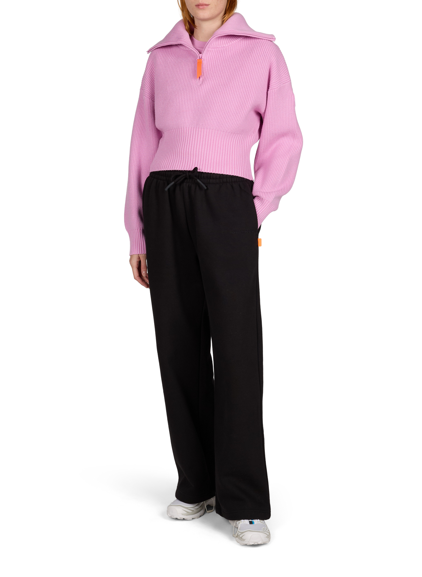 Kurzer Oversize-Pullover aus Baumwollmischung GERTRUDE Violett