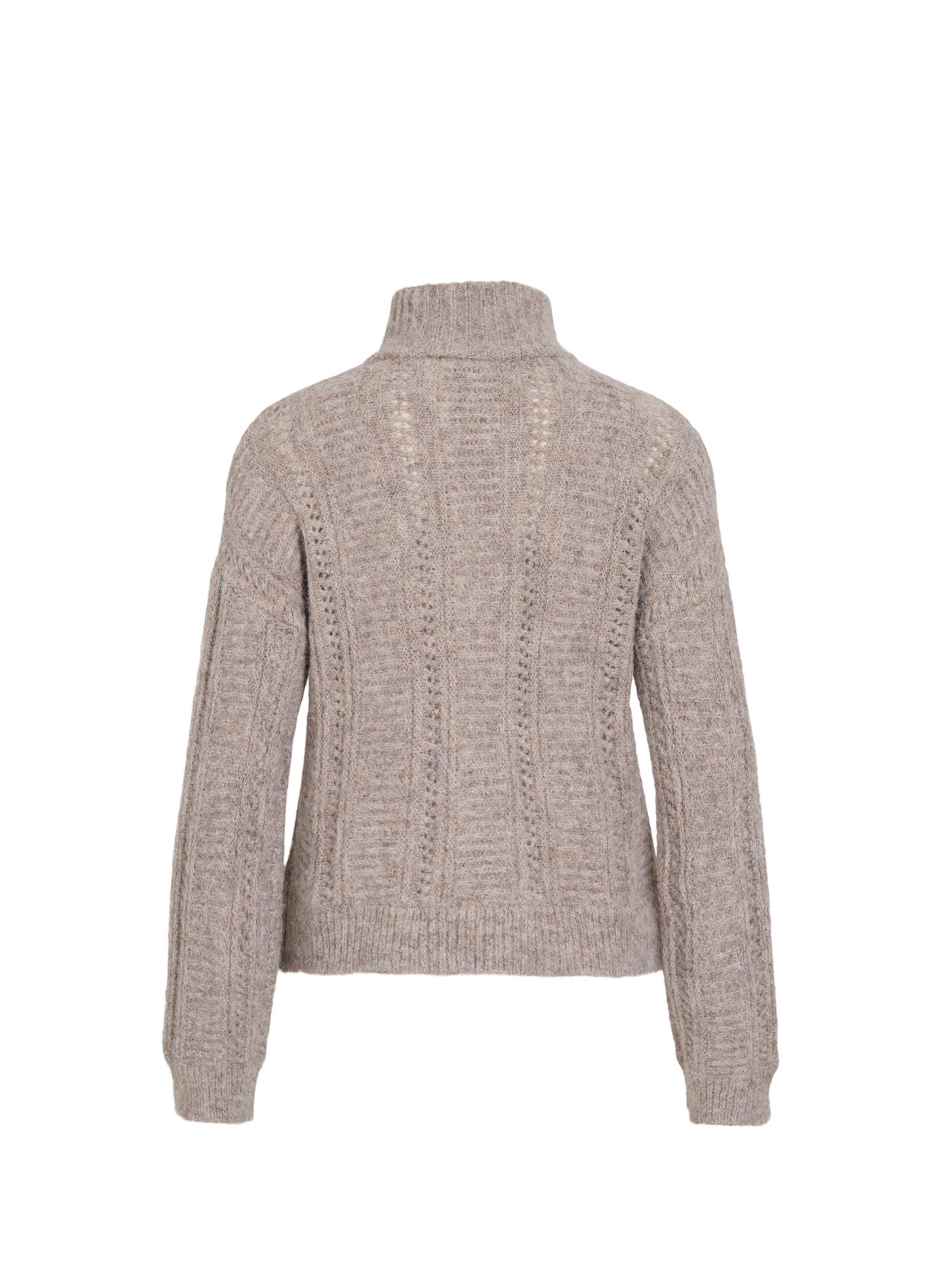 Oversized trucker-collar sweater VILA Beige