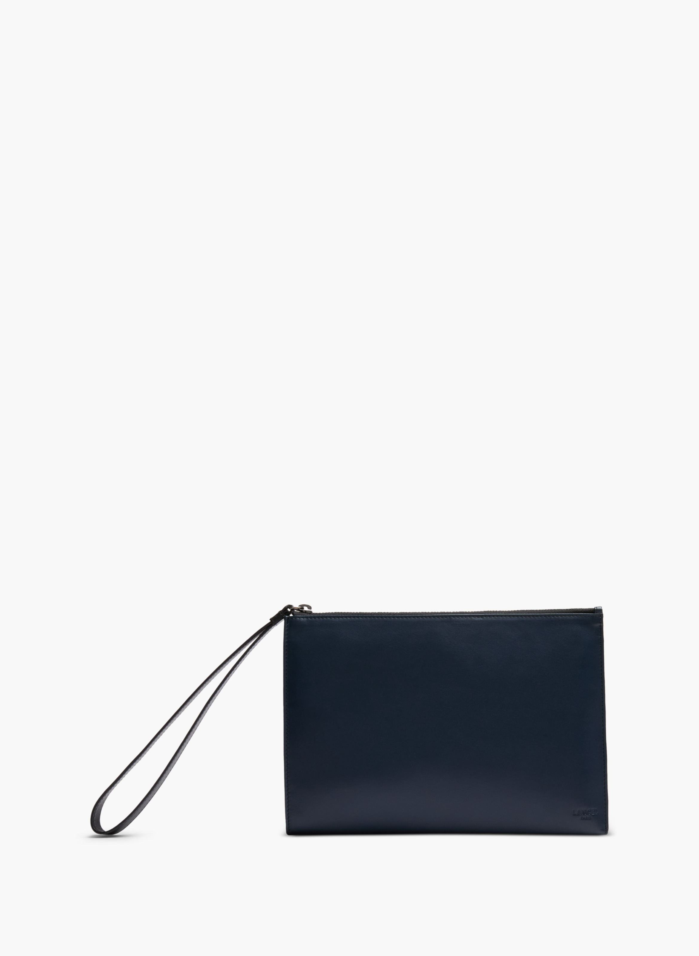 Pochette zippée léon de lancel en cuir LANCEL Bleu