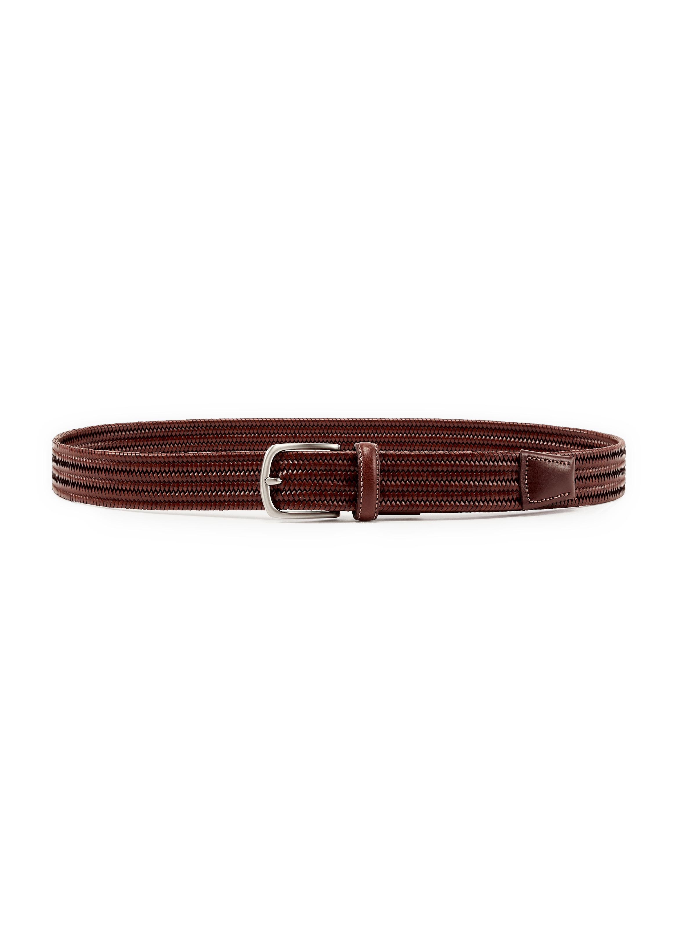 Ceinture tressée en cuir de vachette SAISON 1865 Marron