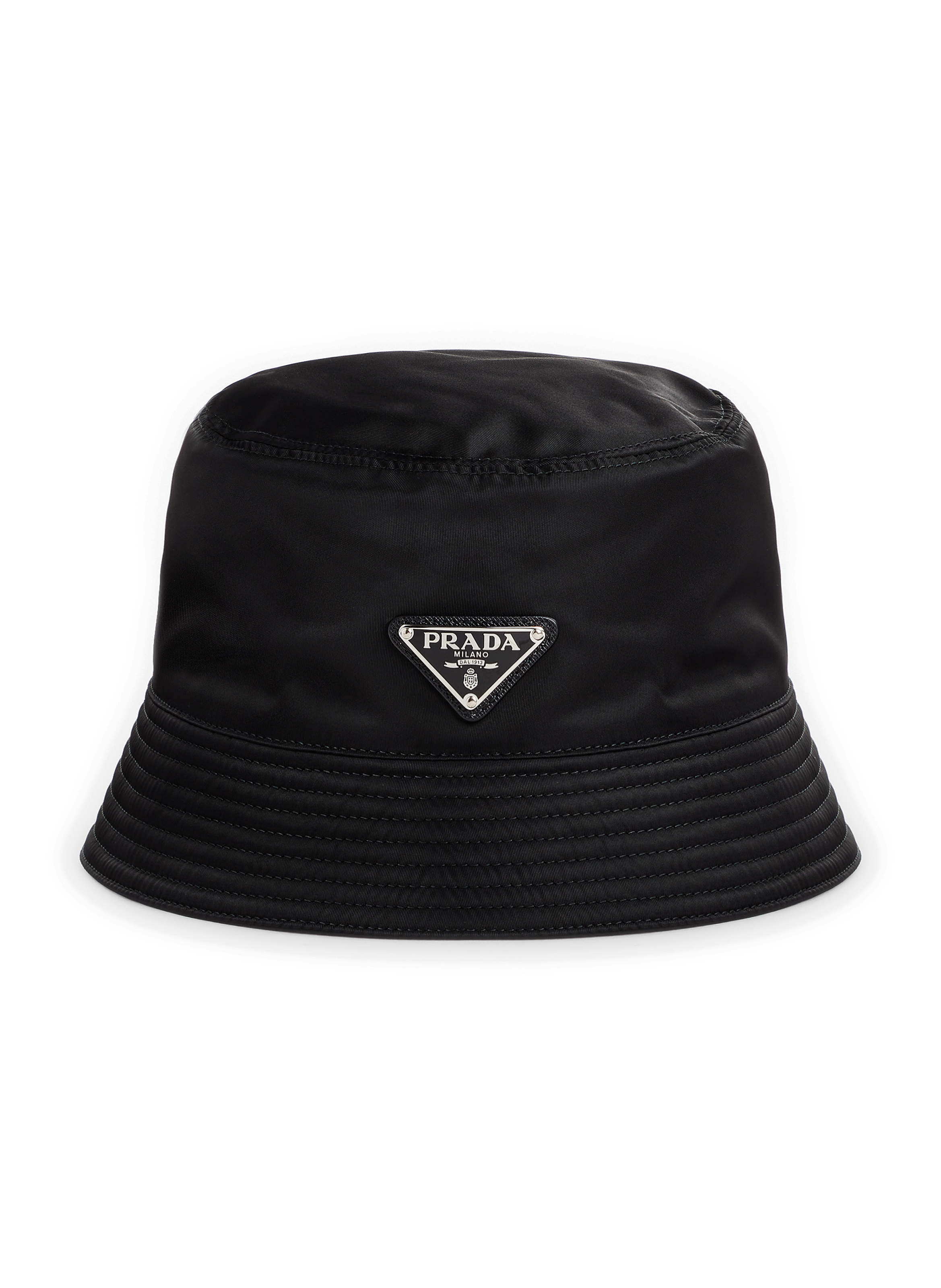 PRADA Nylon bucket hat Black