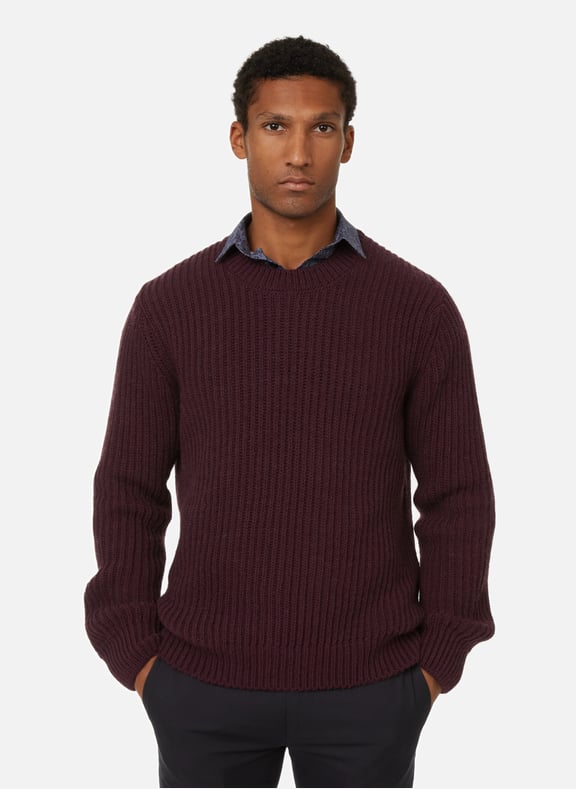 Pull en maille en laine mélangé Rouge by AU PRINTEMPS PARIS AU PRINTEMPS PARIS Pull en maille en laine mélangé Rouge