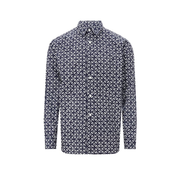 Chemise à motif en popeline de coton