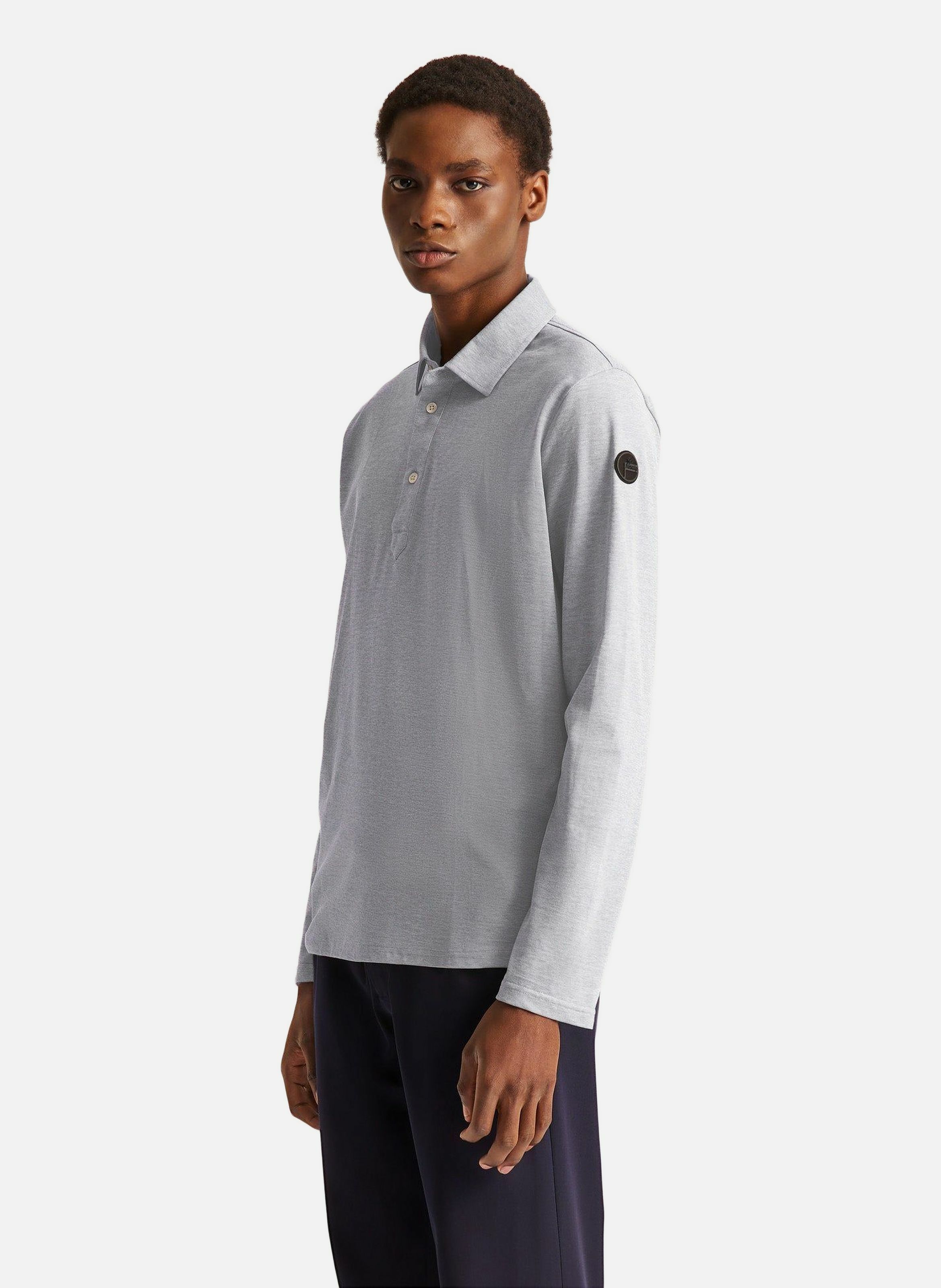 Polo manches longues giorgio col tailleur coupe regular FUSALP Gris