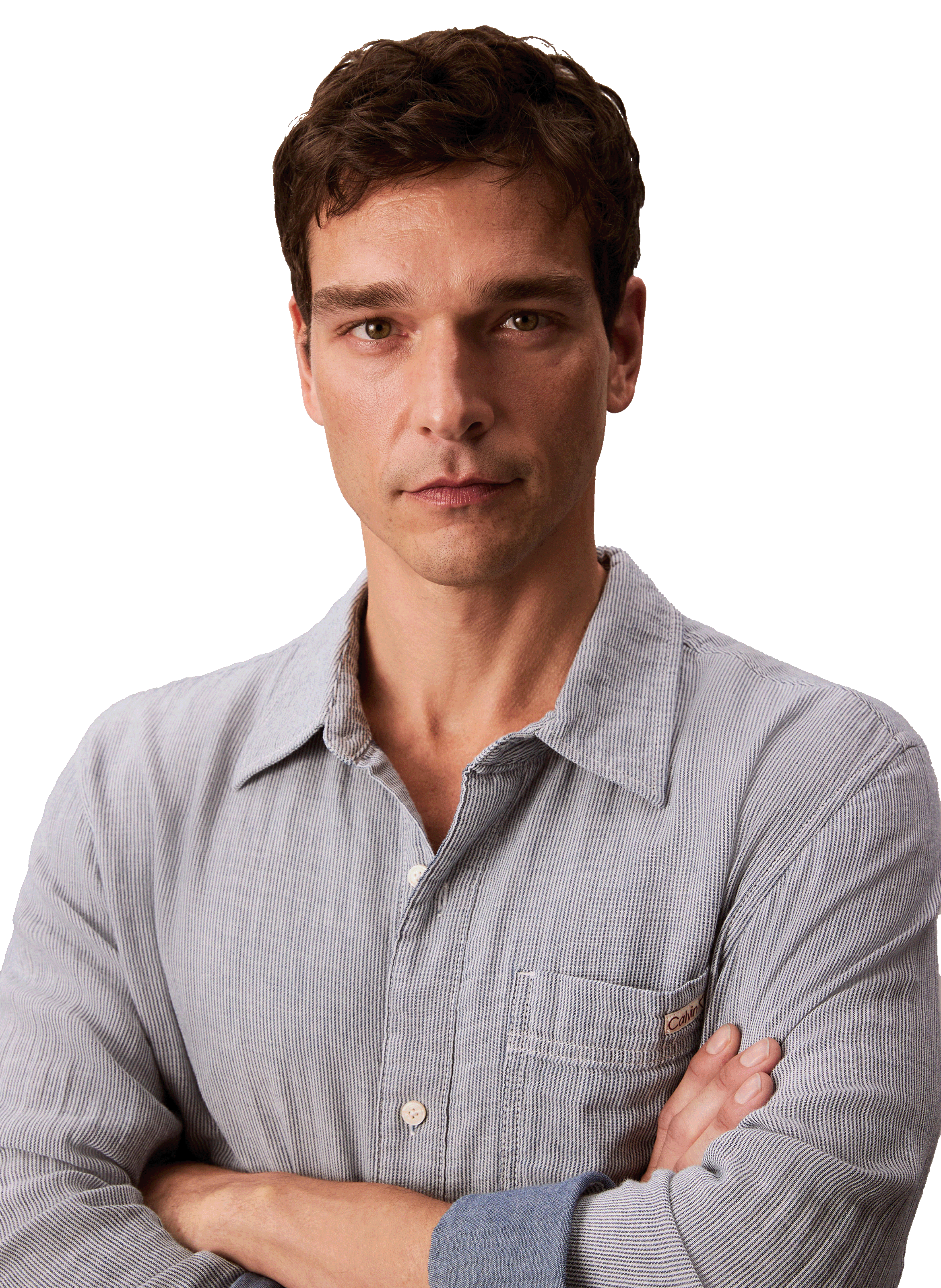 Chemise rayée en coton  CALVIN KLEIN Bleu