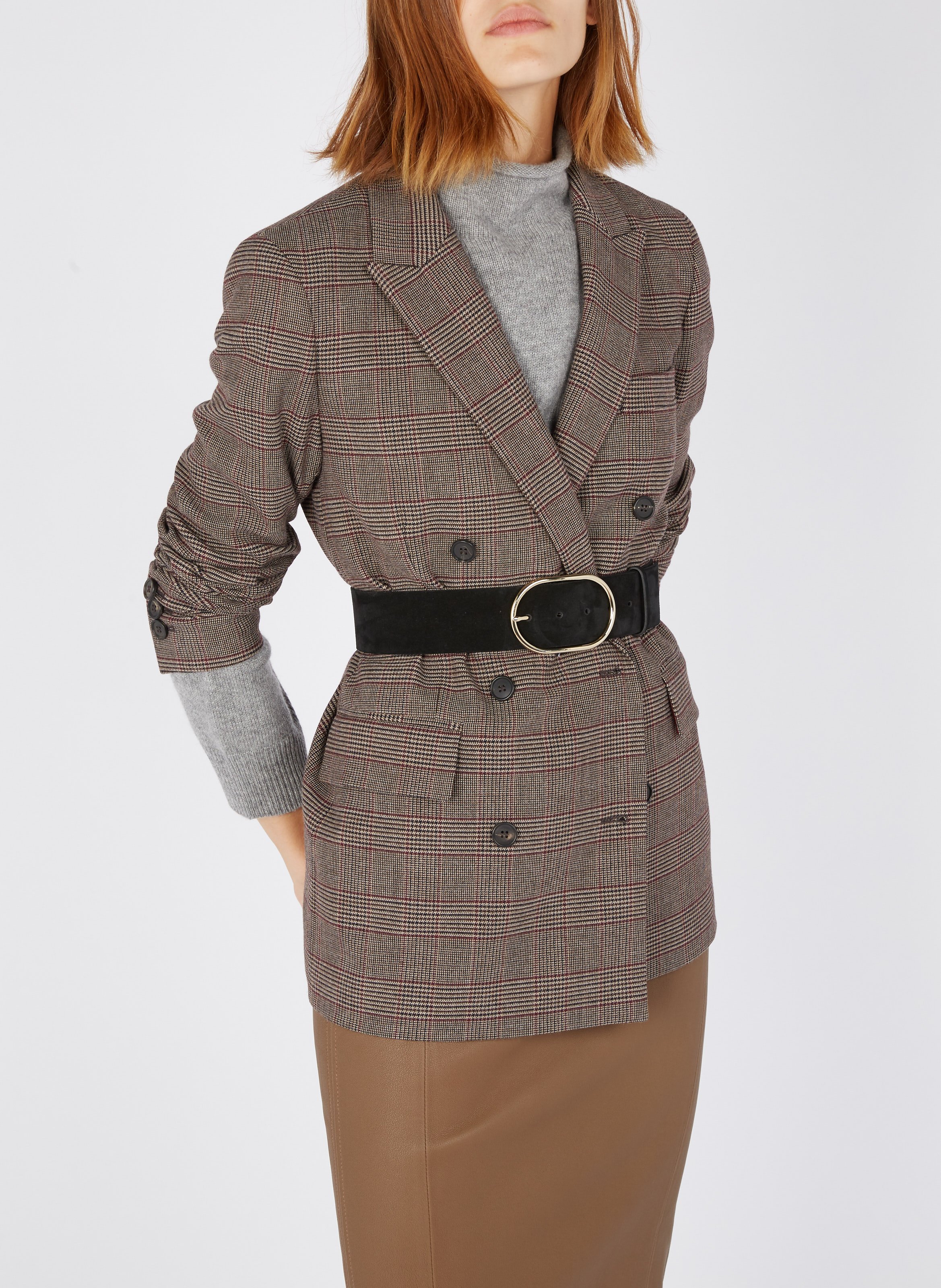 Ceinture large en cuir cole BA&SH Noir