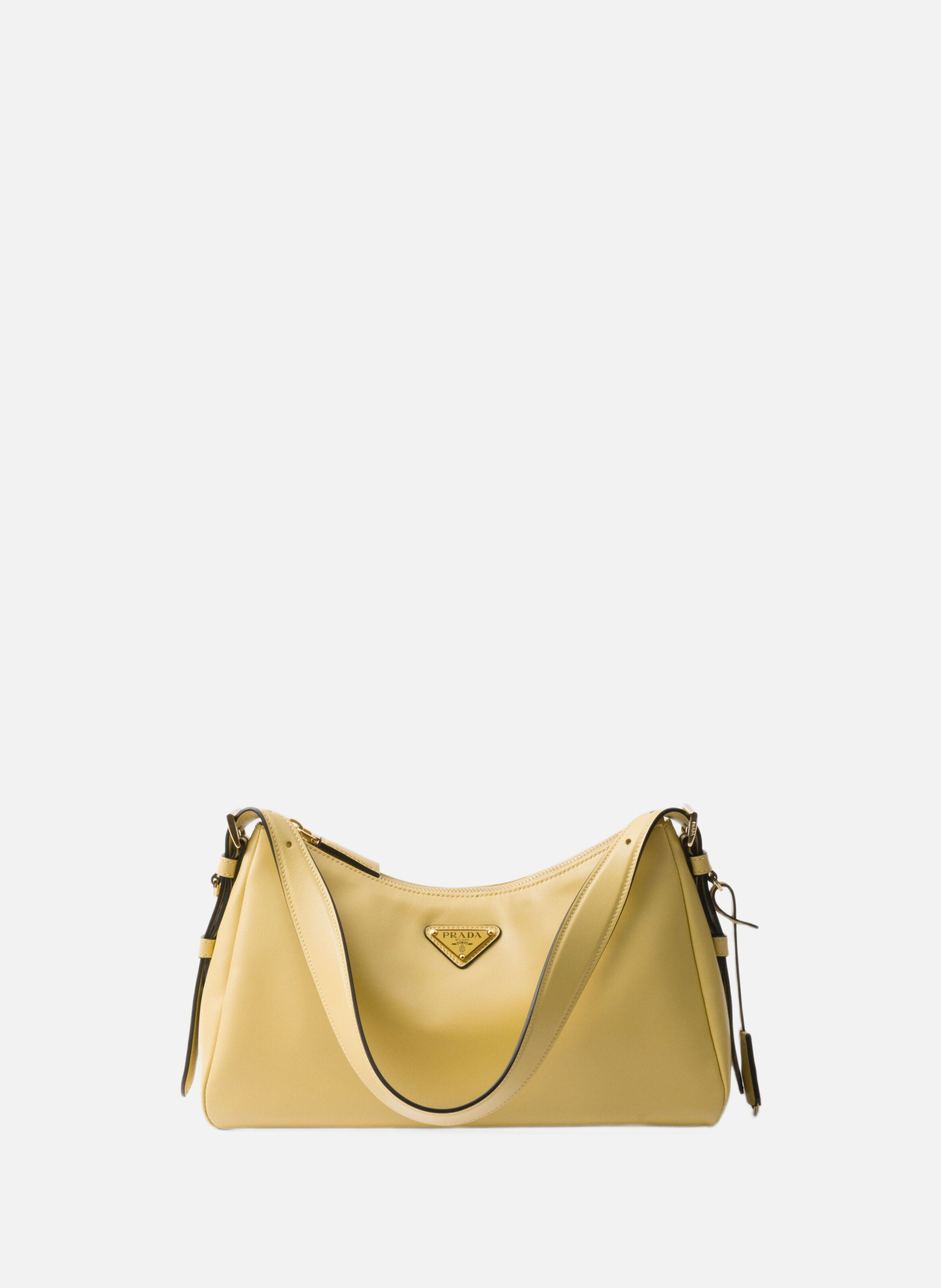 Sac porté épaule prada aimée en cuir PRADA Jaune