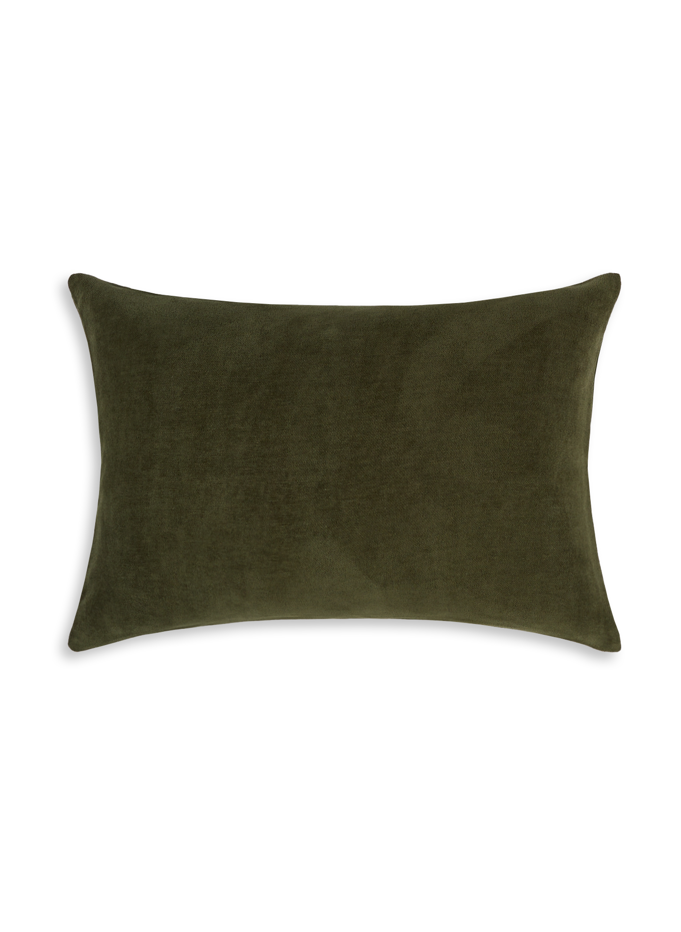 AU PRINTEMPS PARIS Smooth velvet cushion cover Green