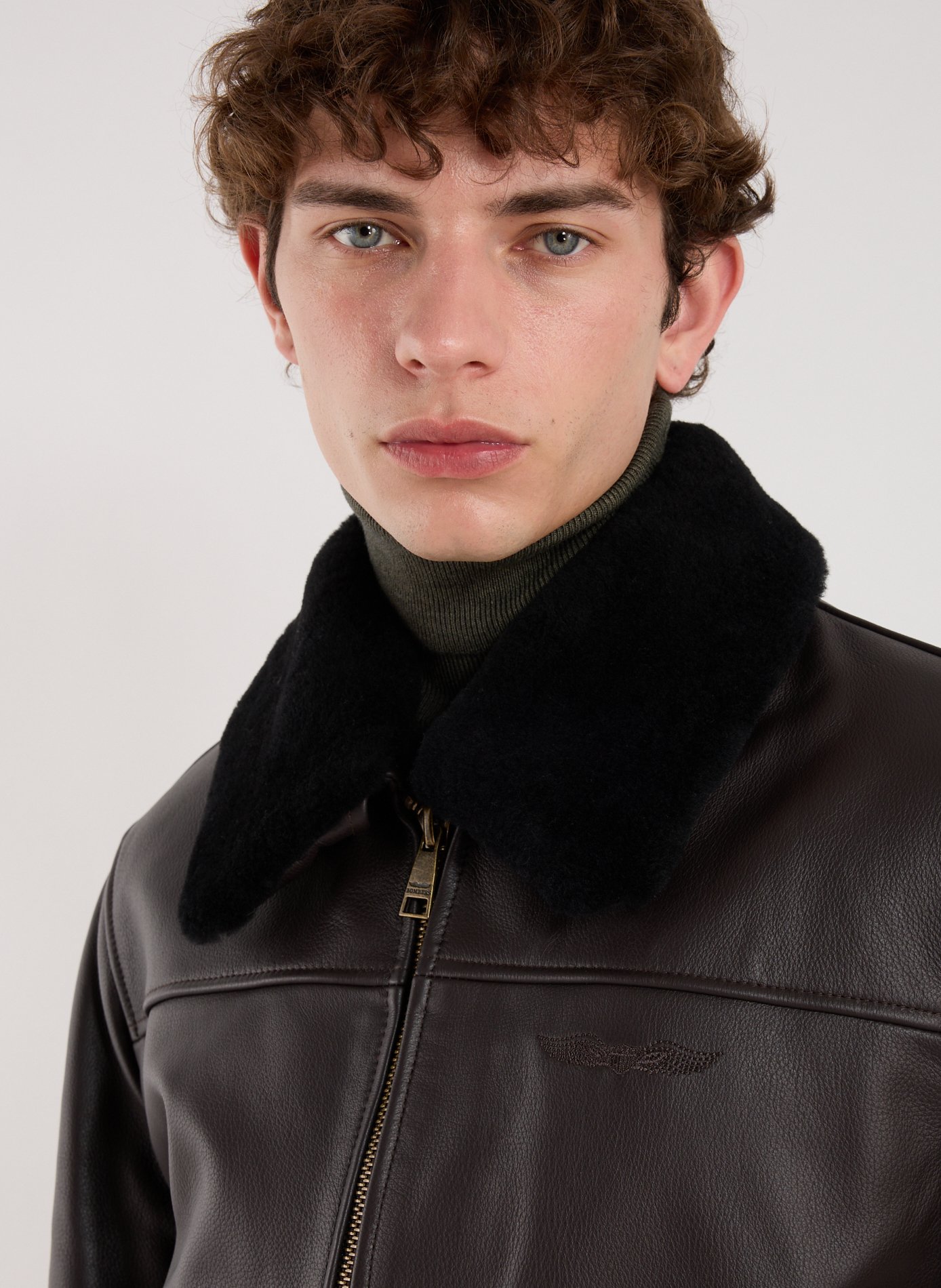 Veste en cuir BOMBERS ORIGINAL Marron