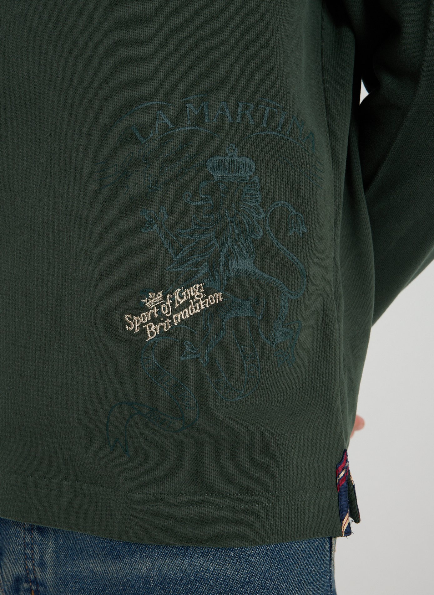 Polo à manches longues en coton LA MARTINA Vert