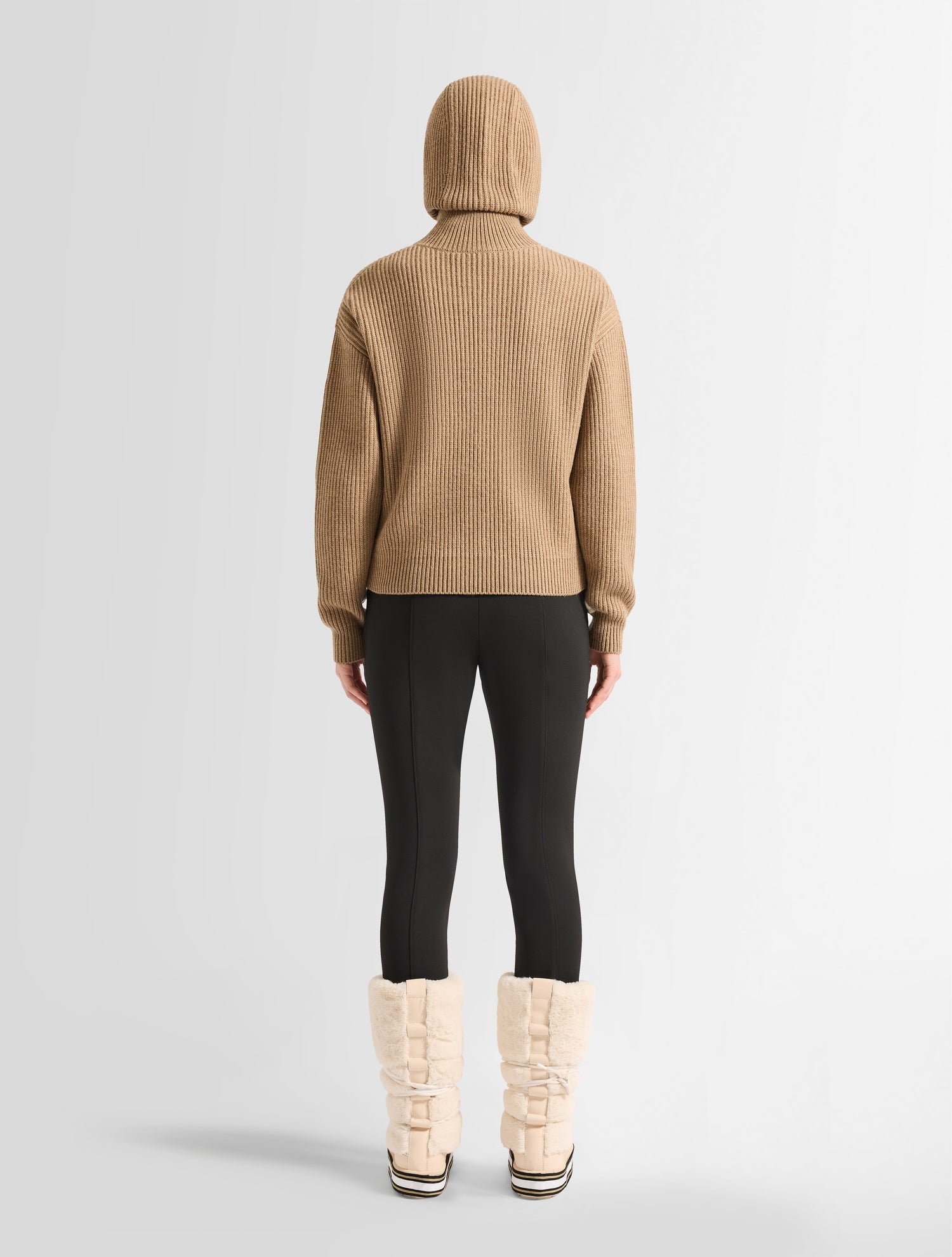 Pull mirala col montant coupe regular FUSALP Beige