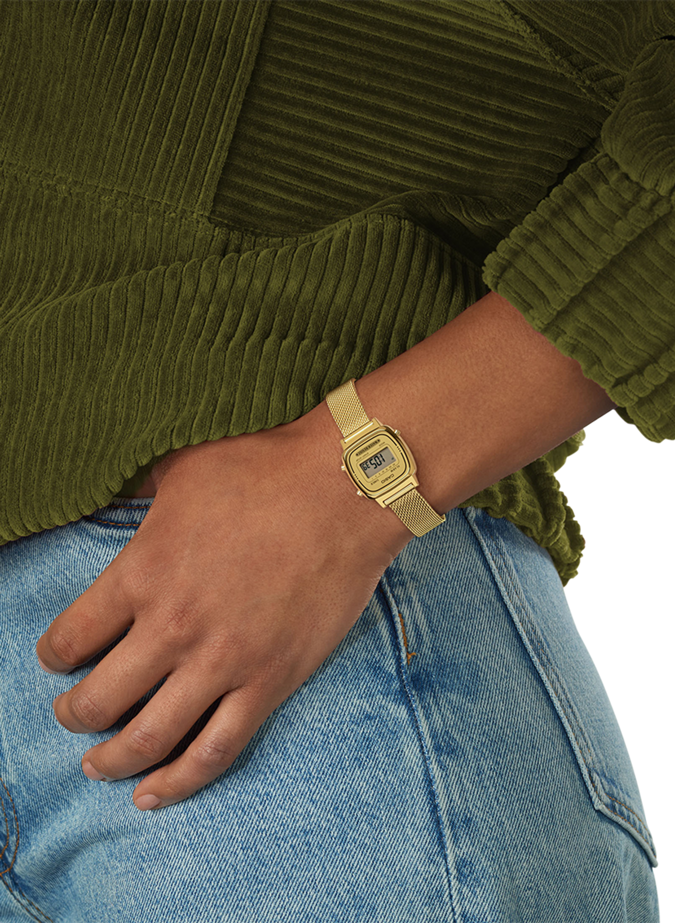 Montre quartz analogique Vintage CASIO Noir