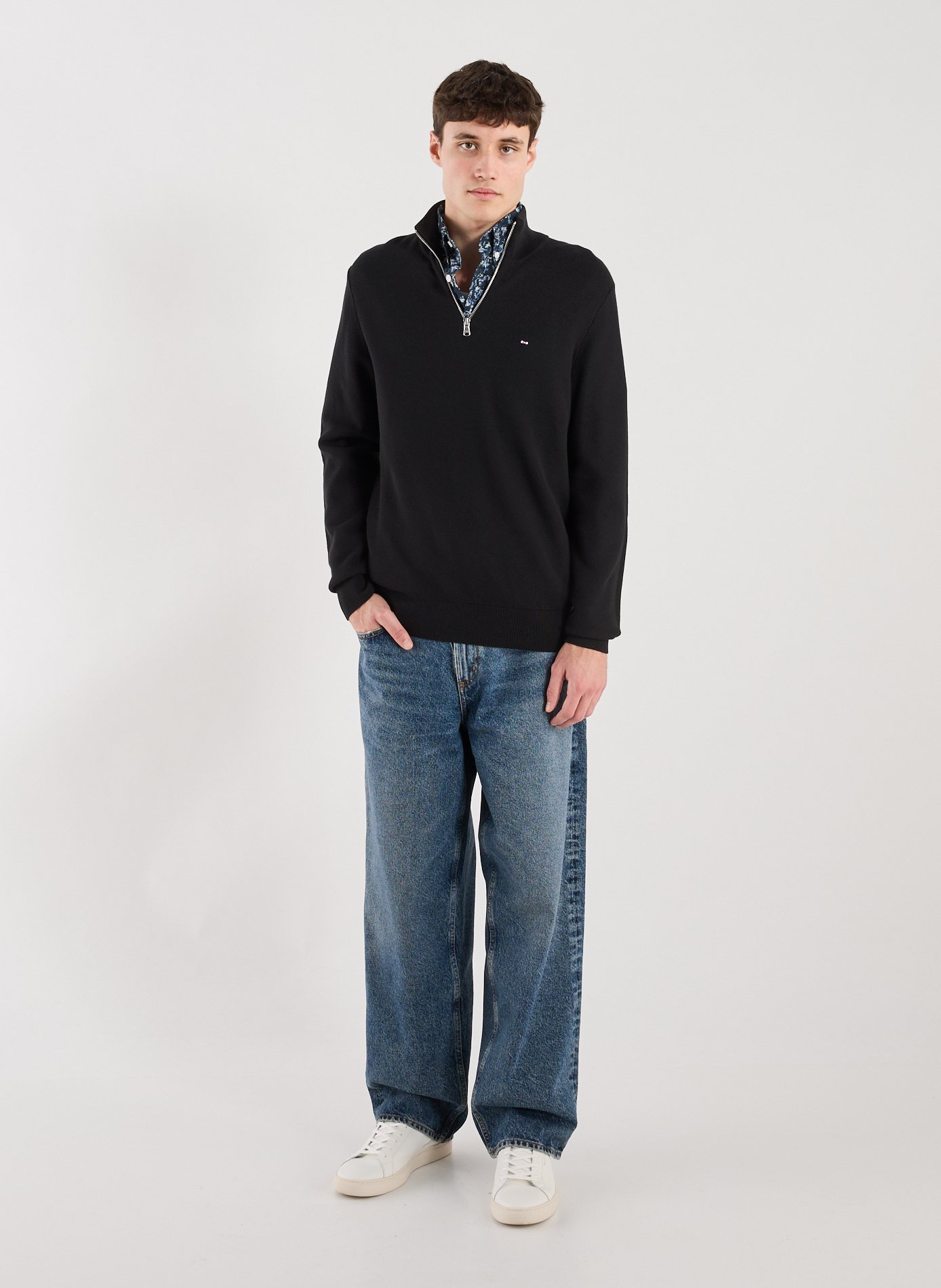 Cotton jumper EDEN PARK Black