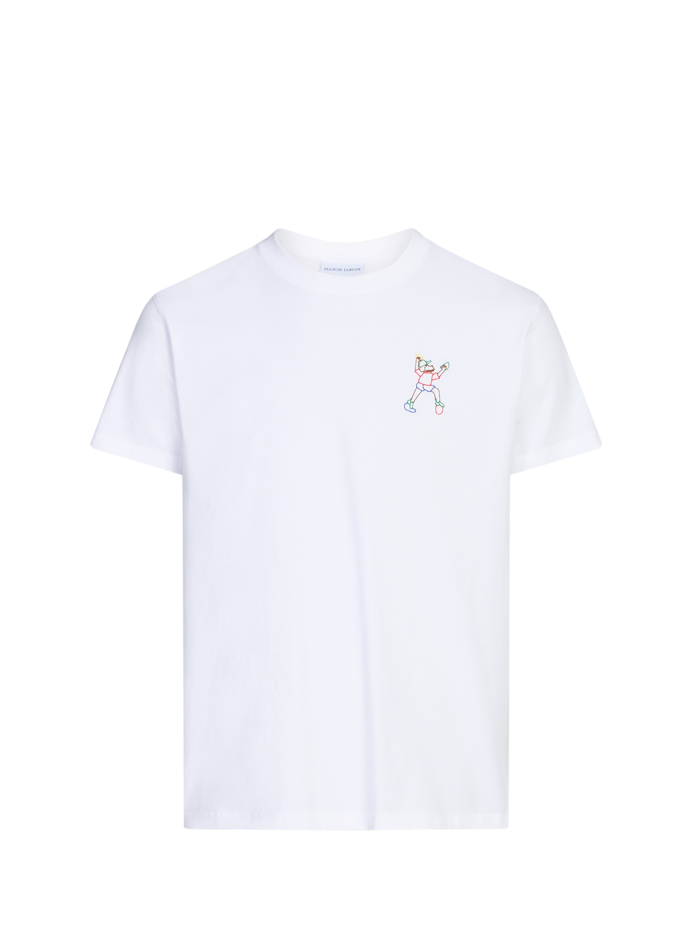 MAISON LABICHE Popincourt Climbing Dog Cotton T-shirt White