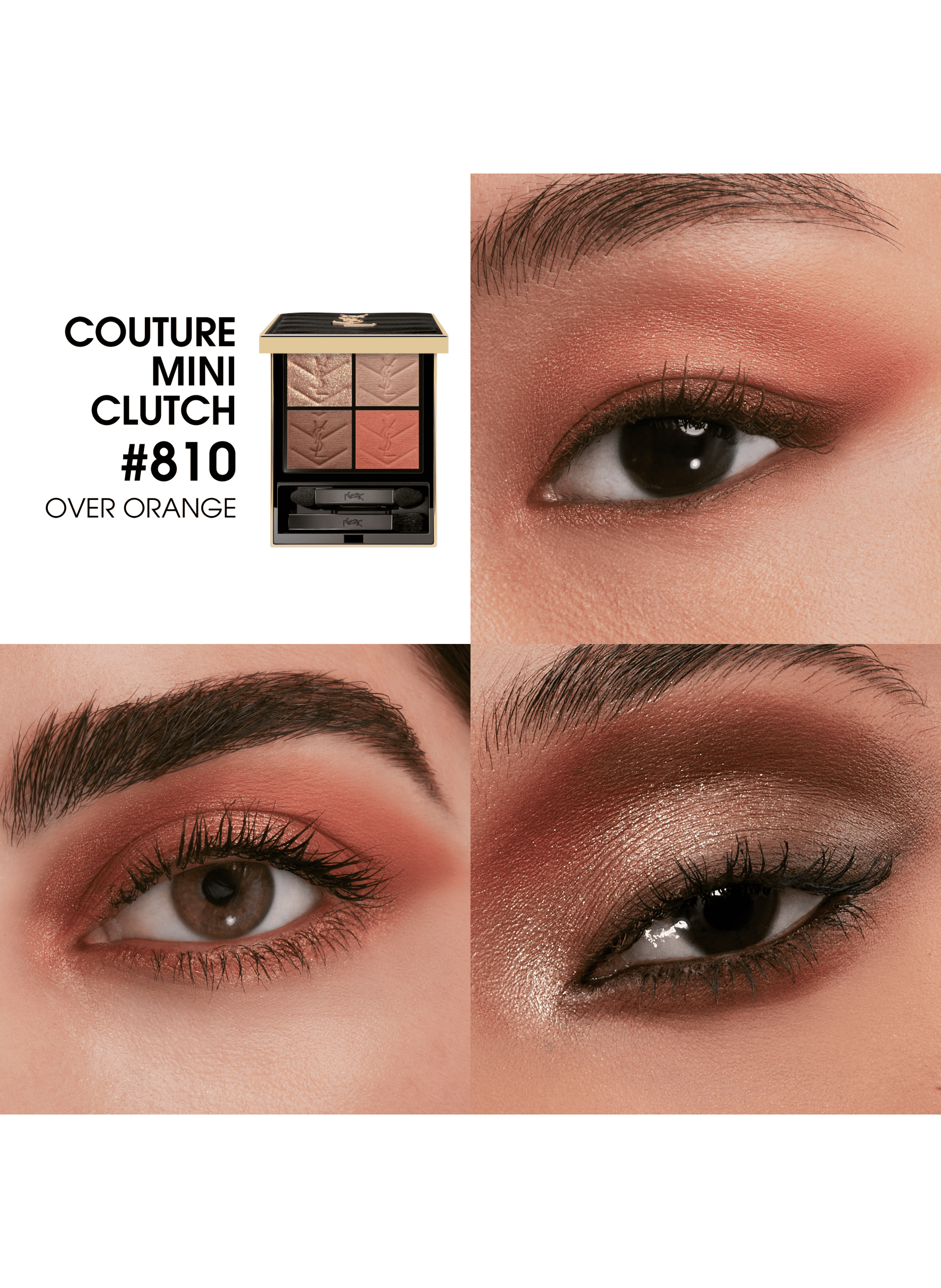 Mini Clutch Eyeshadow Palette - Intense Pigments - Long-lasting YVES SAINT LAURENT 810 over orange