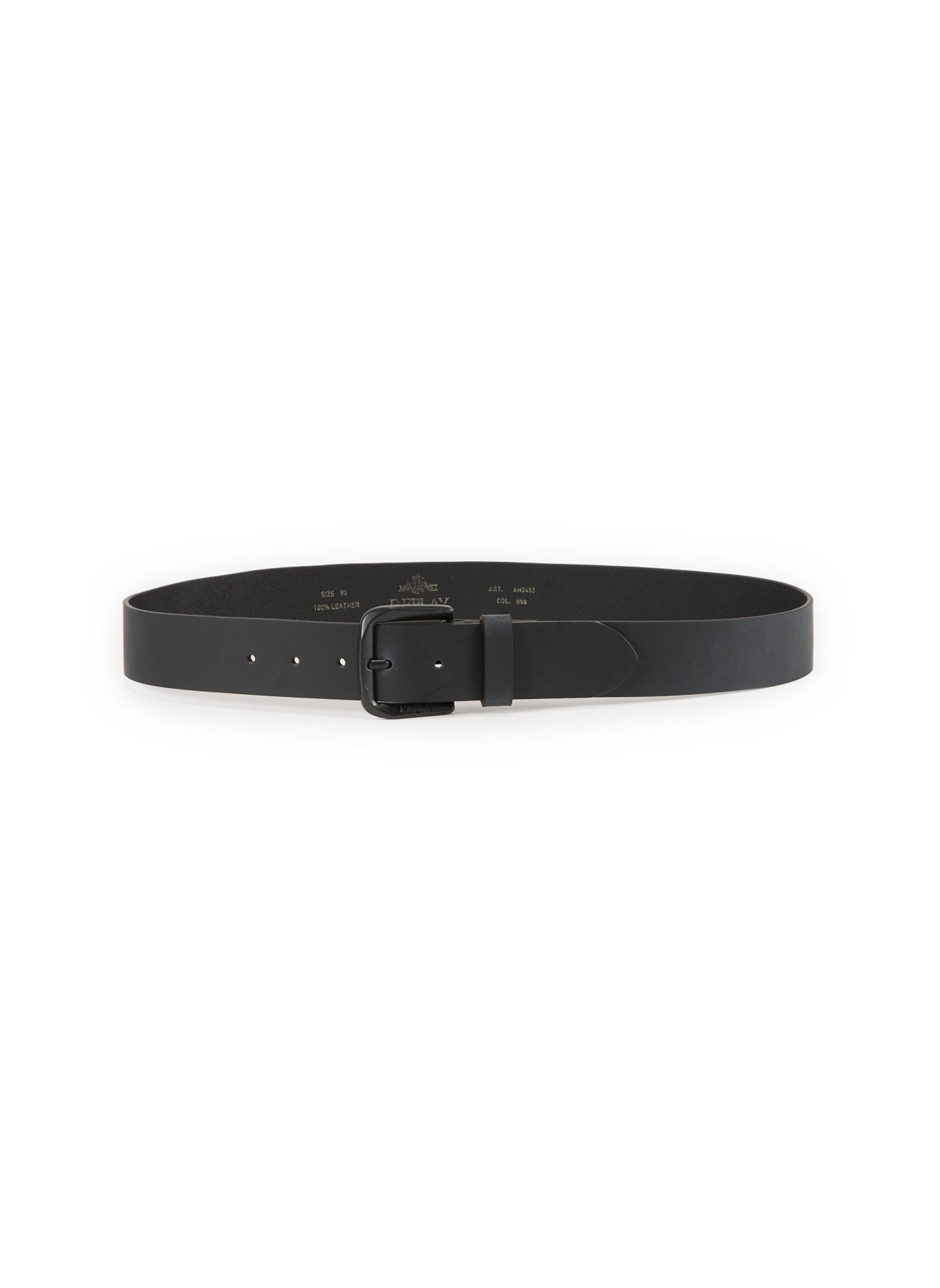 Leather buckle belt REPLAY Black