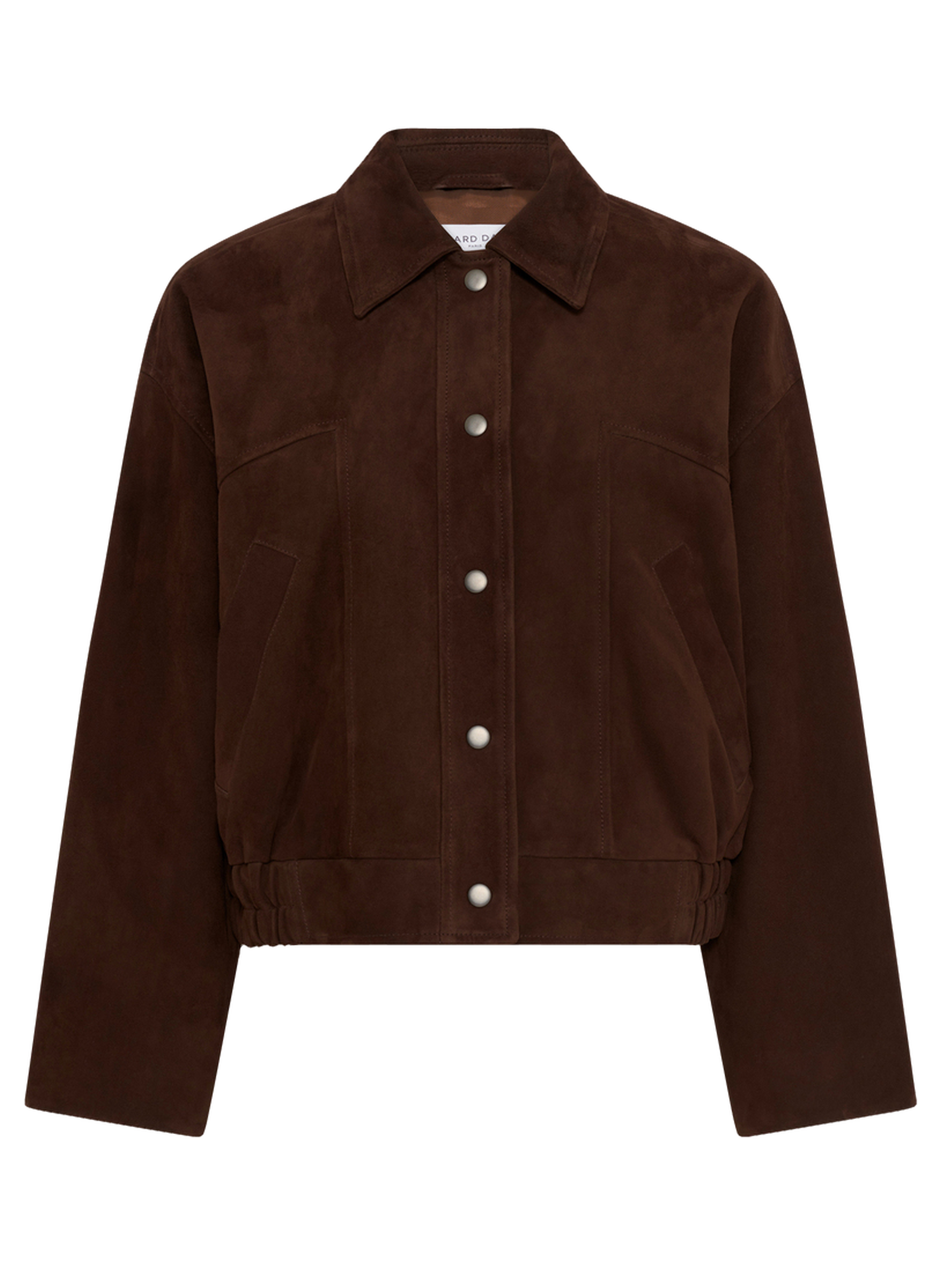Blouson aviateur en cuir velours - tao GERARD DAREL Marron