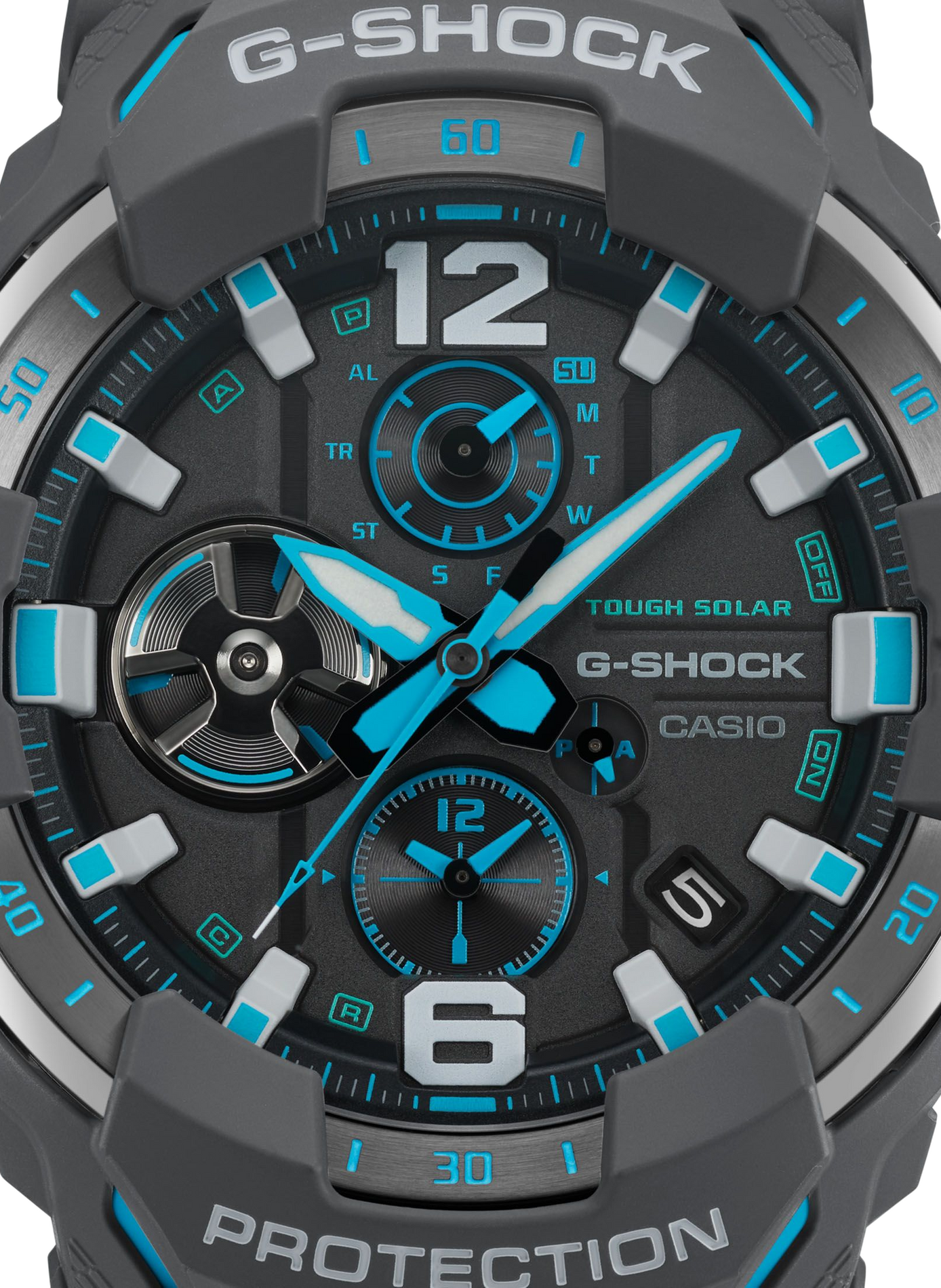 Montre quartz chrono en résine CASIO Gris