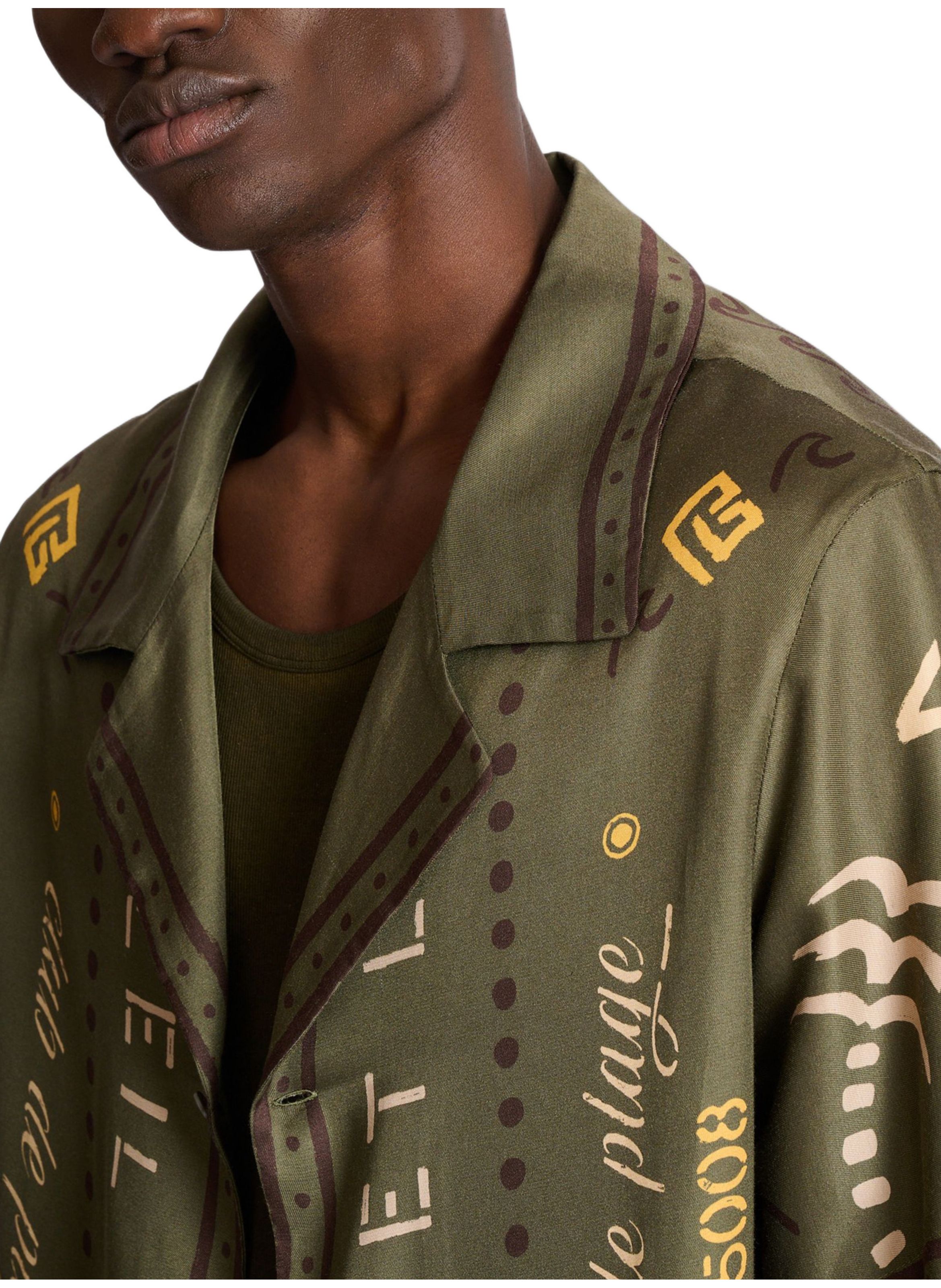 Chemise imprimée balmain club BALMAIN Vert