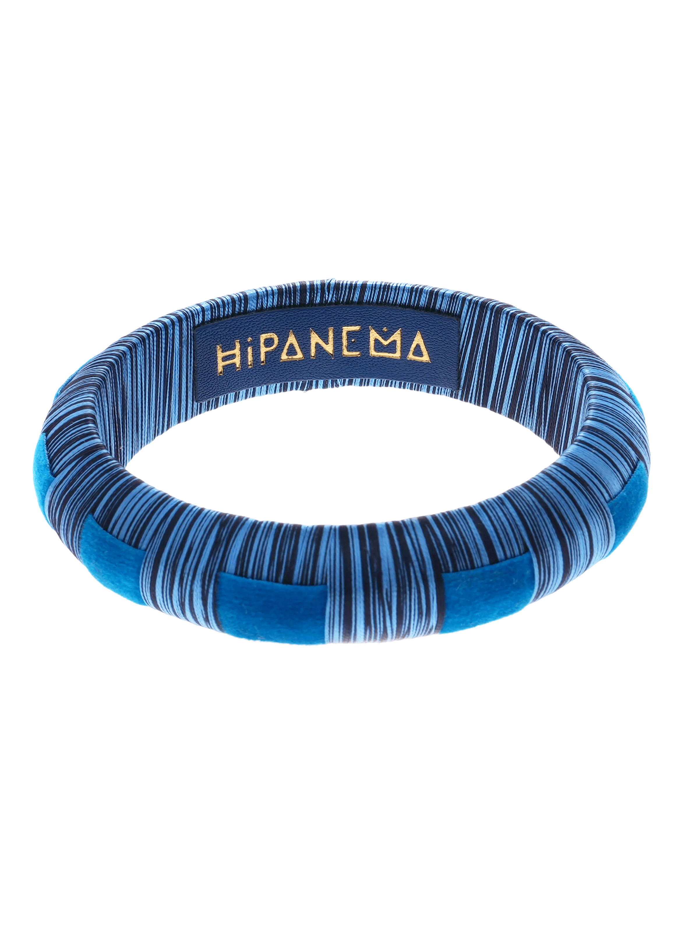 Bracelet jonc en tissu imanie HIPANEMA Bleu