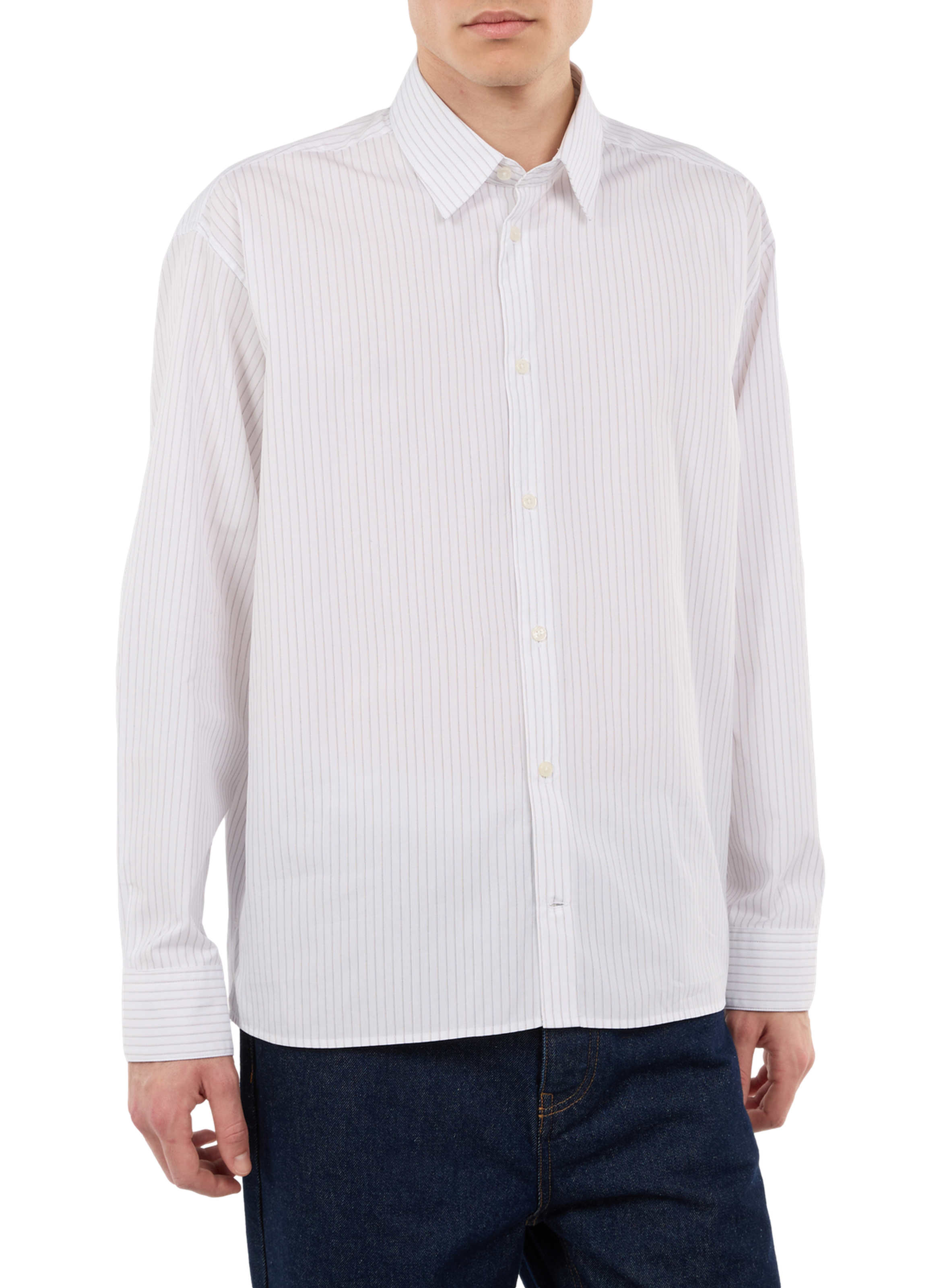 Striped Holy shirt in cotton SAISON 1865 Beige