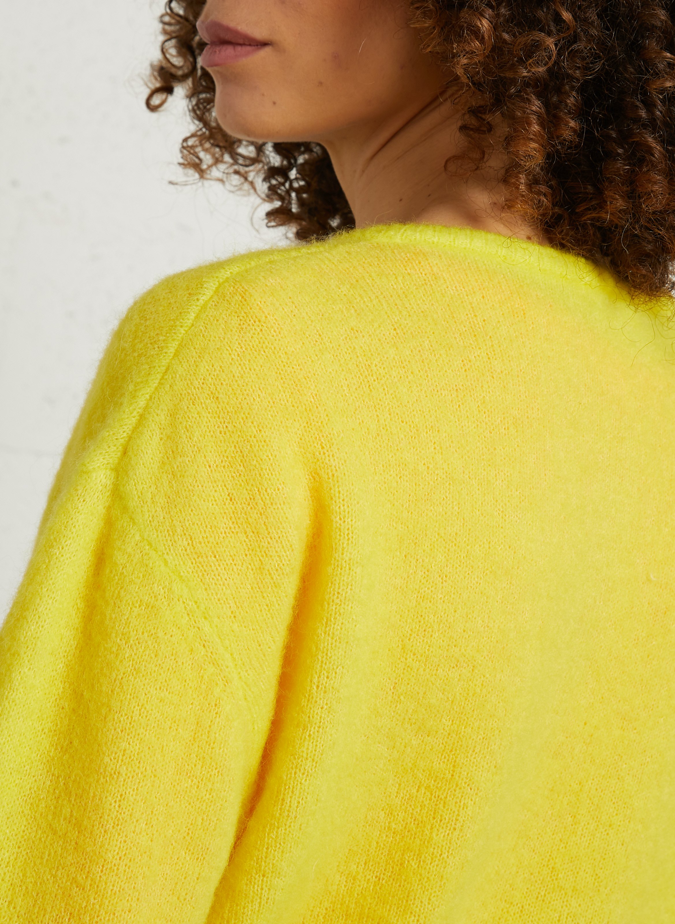 Gilet ample col rond en laine mélangée vitow AMERICAN VINTAGE Jaune