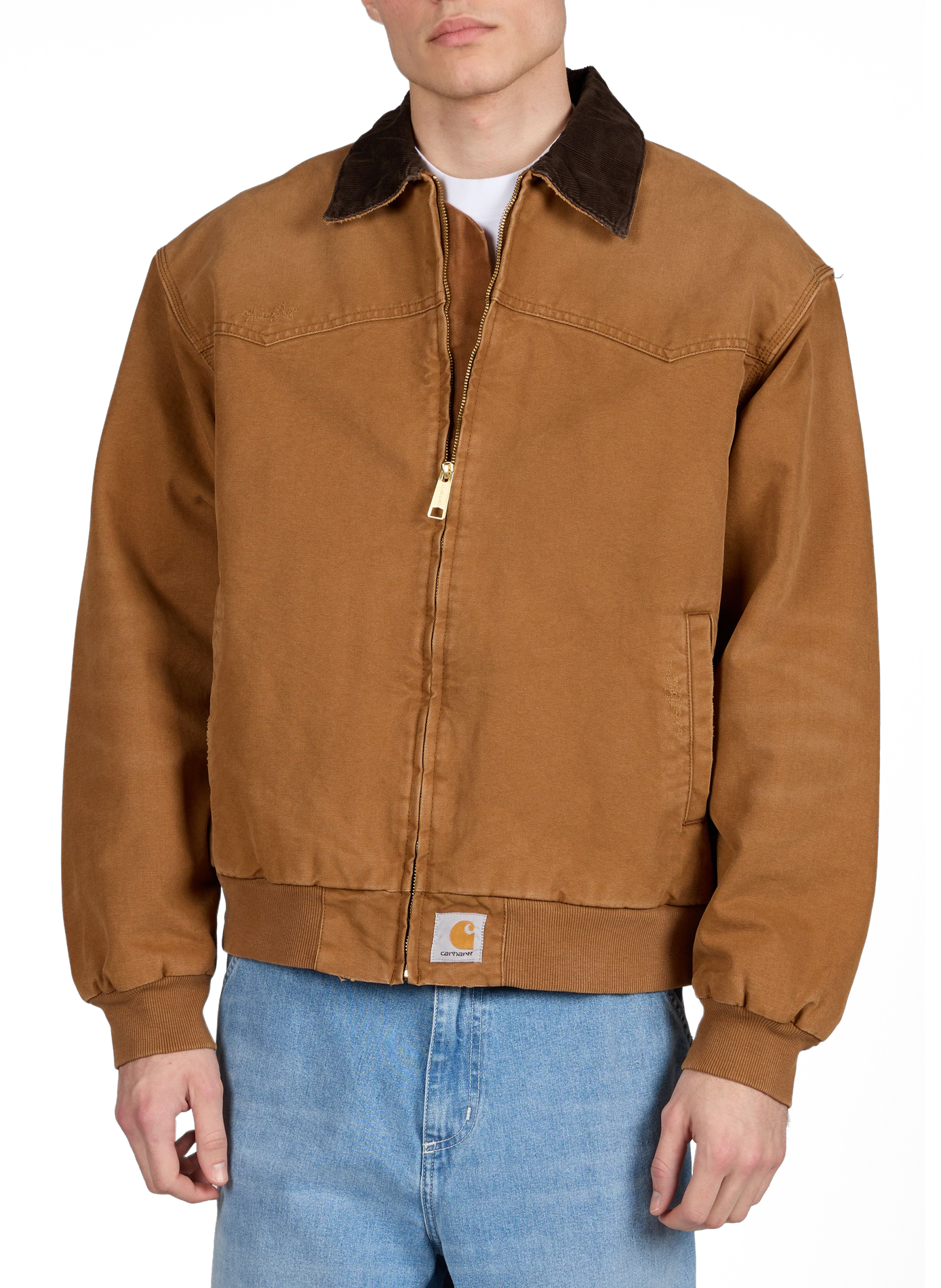 Straight OG Santa Fe cotton jacket CARHARTT WIP Brown