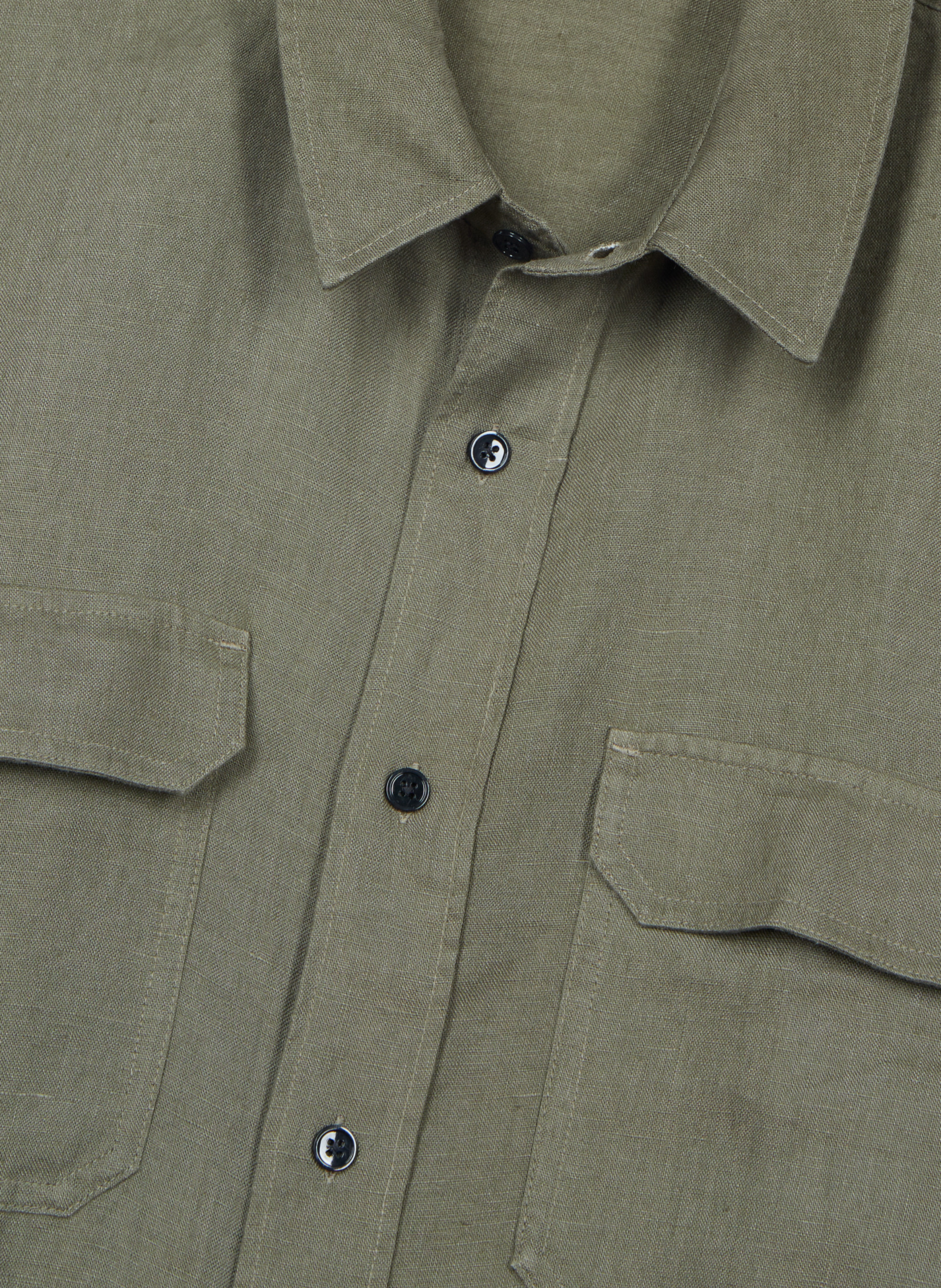 Chemise en lin THE KOOPLES Vert