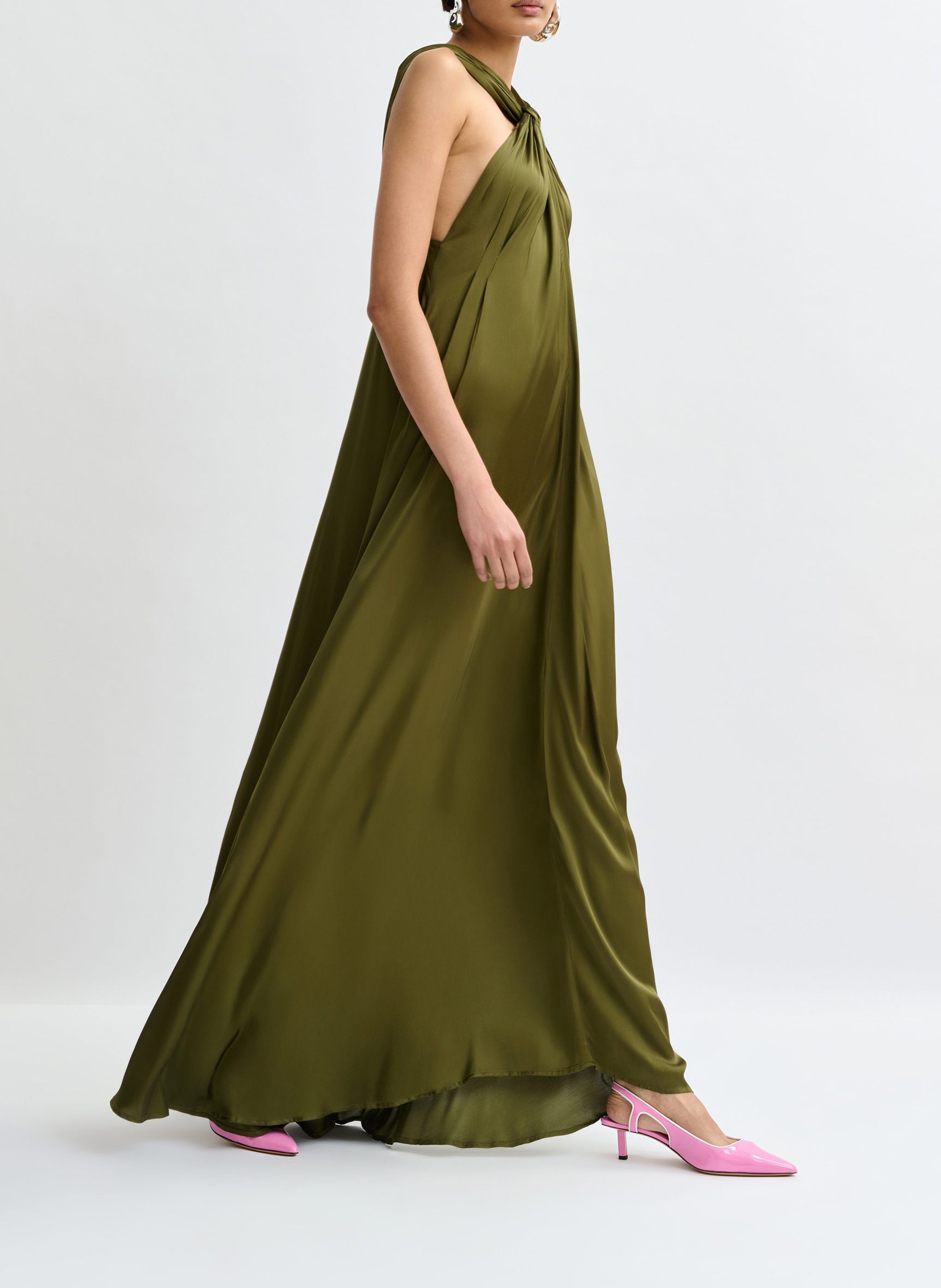 Robe longue dos nu jaycee ESSENTIEL ANTWERP Vert