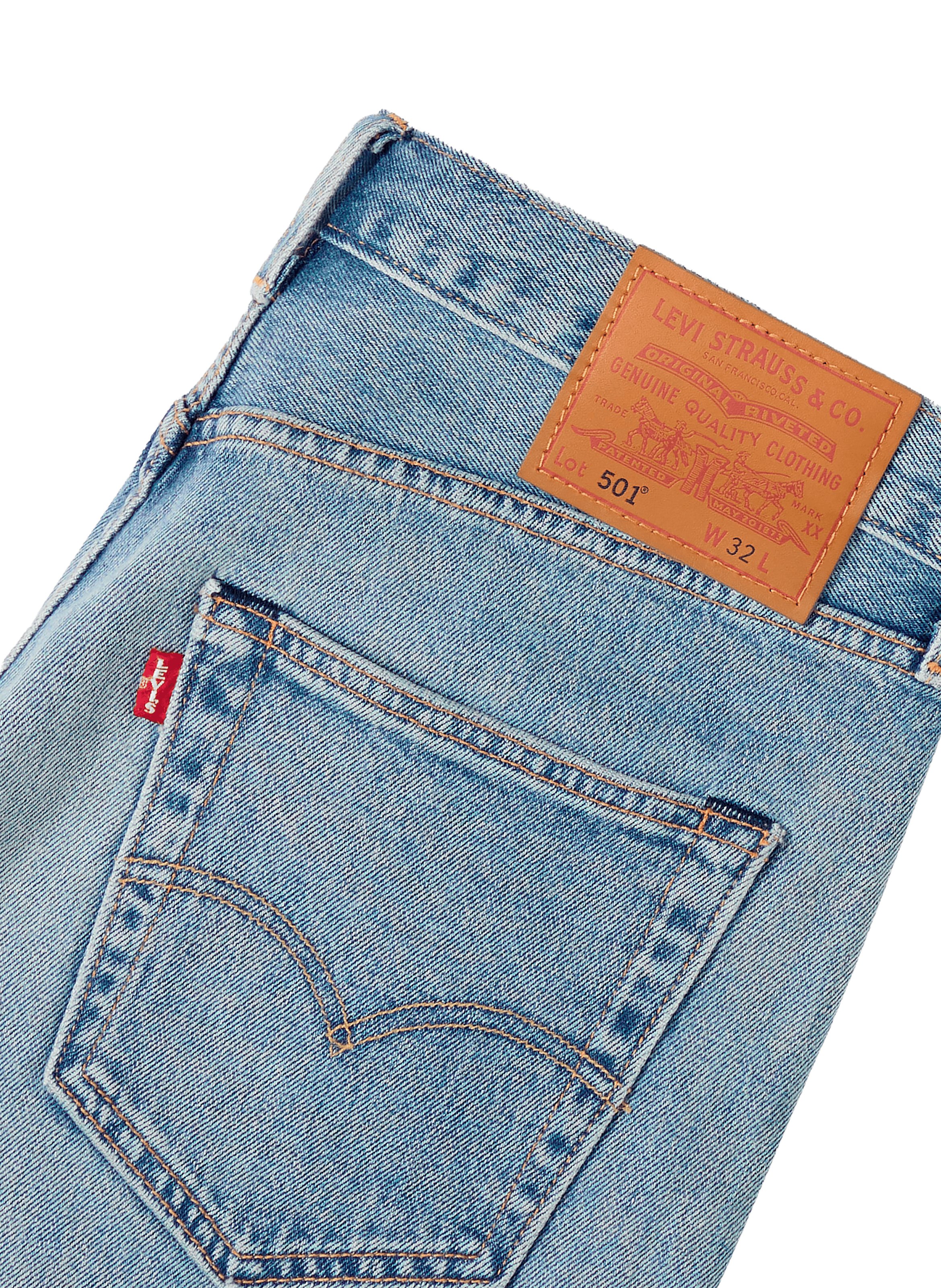 Short denim en coton mélangé LEVI'S Bleu