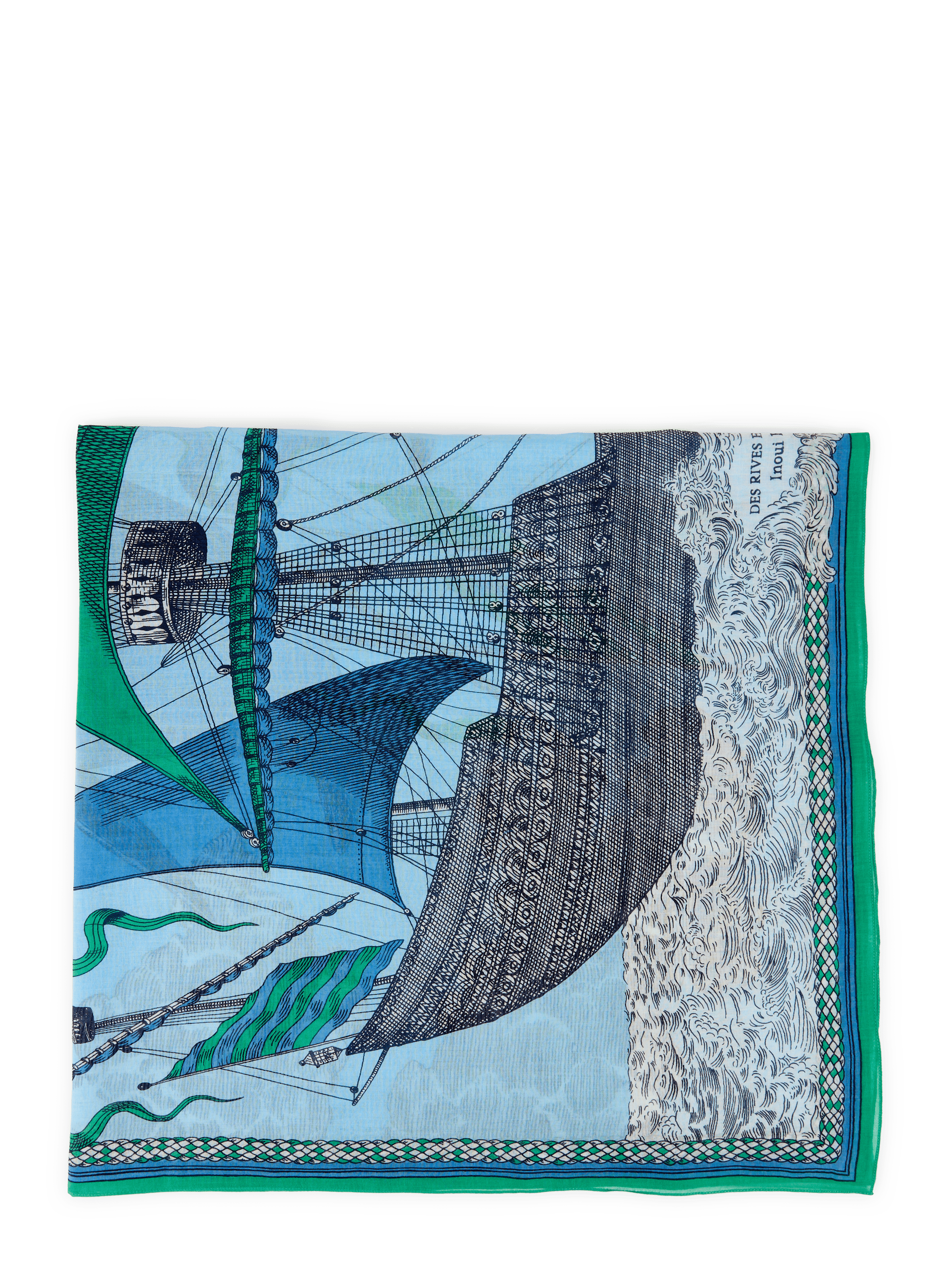 Printed scarf INOUI EDITIONS Green