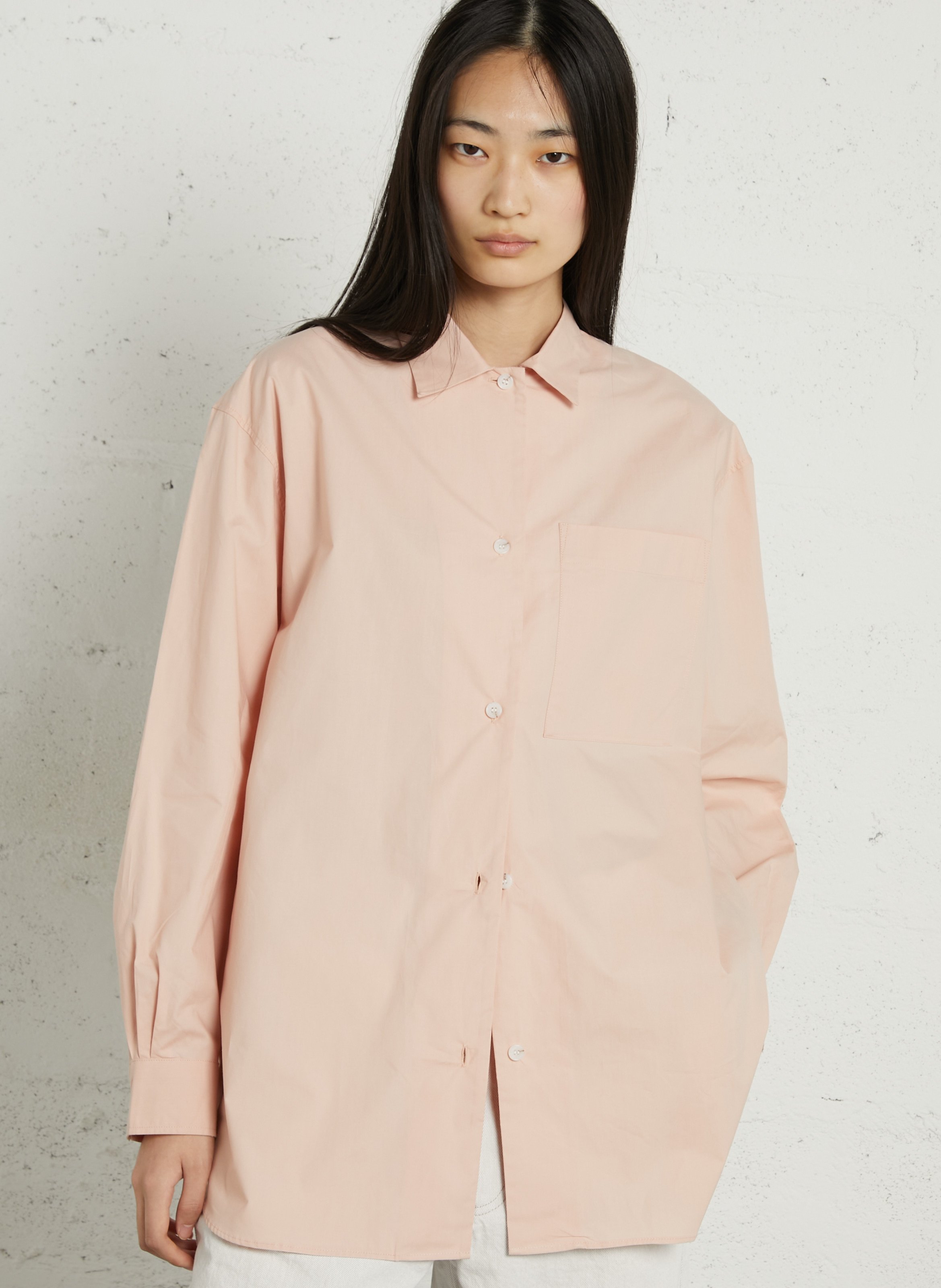 Chemise col classique en coton bio itaque SOEUR Rose