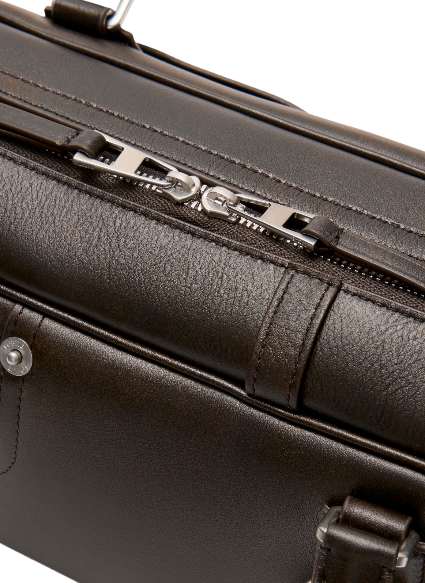 Sac Amazona 31 Cropped Panta en cuir de veau brillant LOEWE Marron