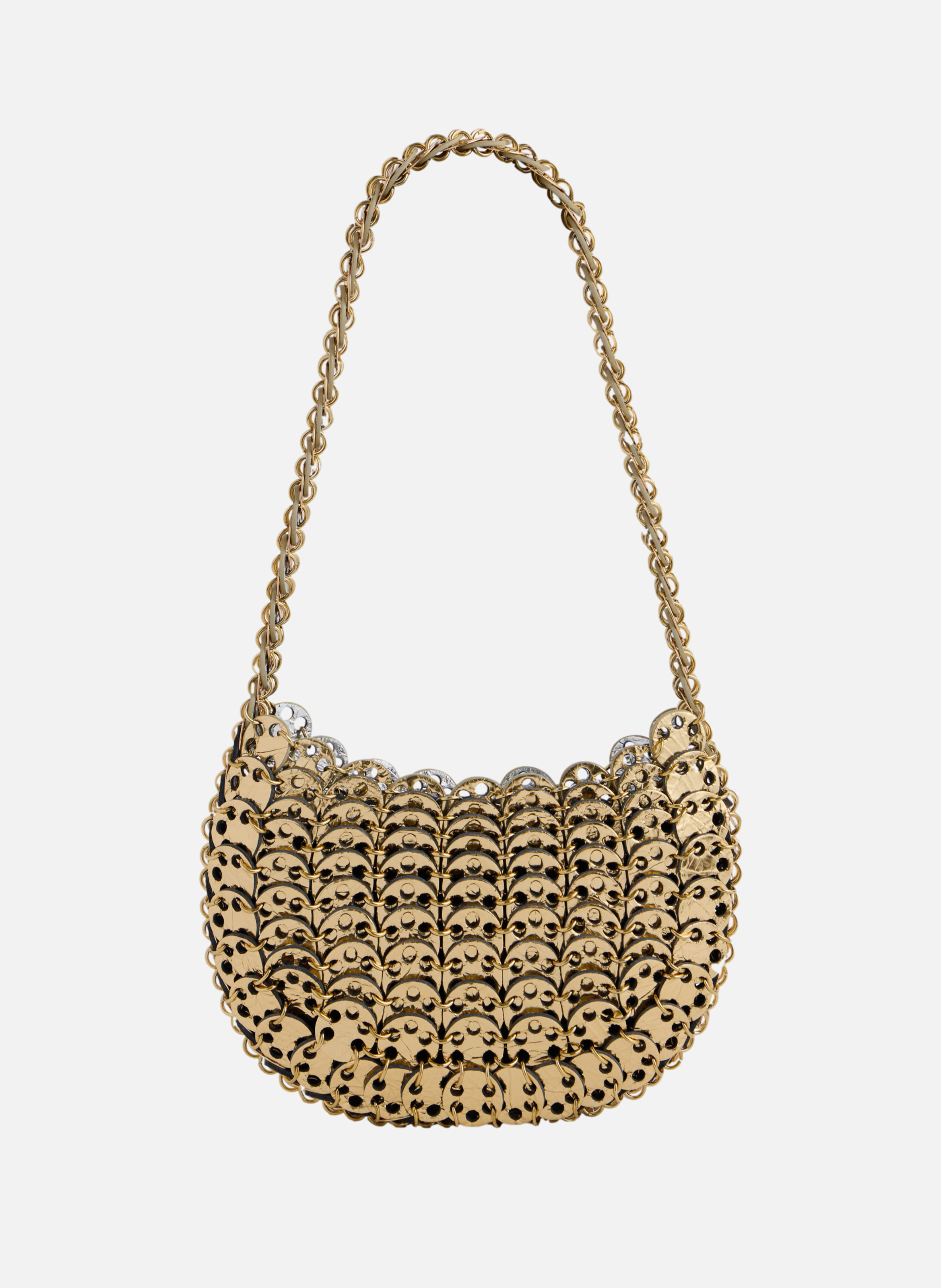 Sac moon flip en cuir réversible RABANNE Doré