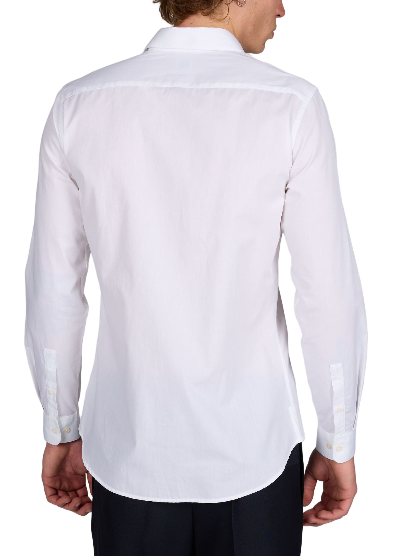 Chemise droite col classique en coton AU PRINTEMPS PARIS Blanc