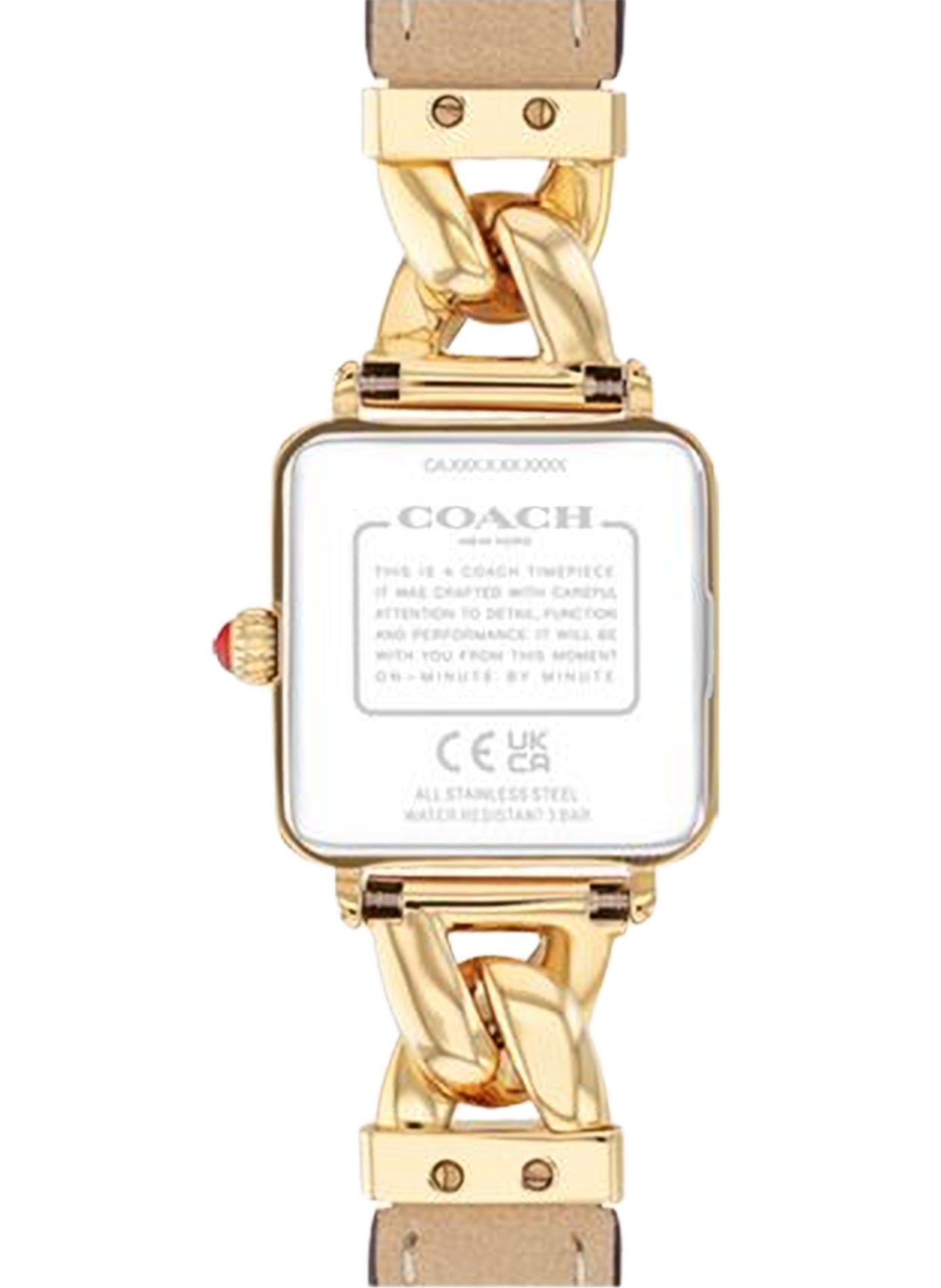 Montre quartz Cass en cuir COACH MONTRES Rouge