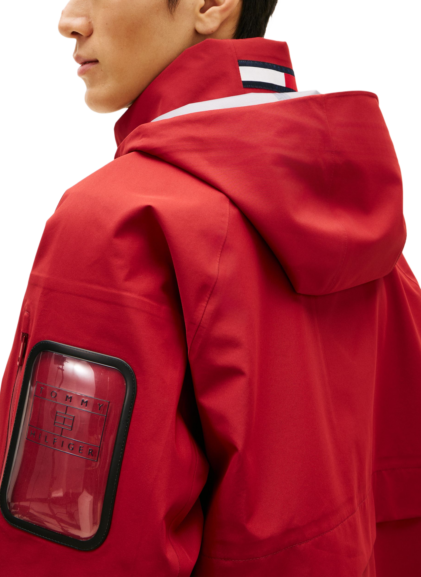 Blouson imperméable à col montant TOMMY HILFIGER Red