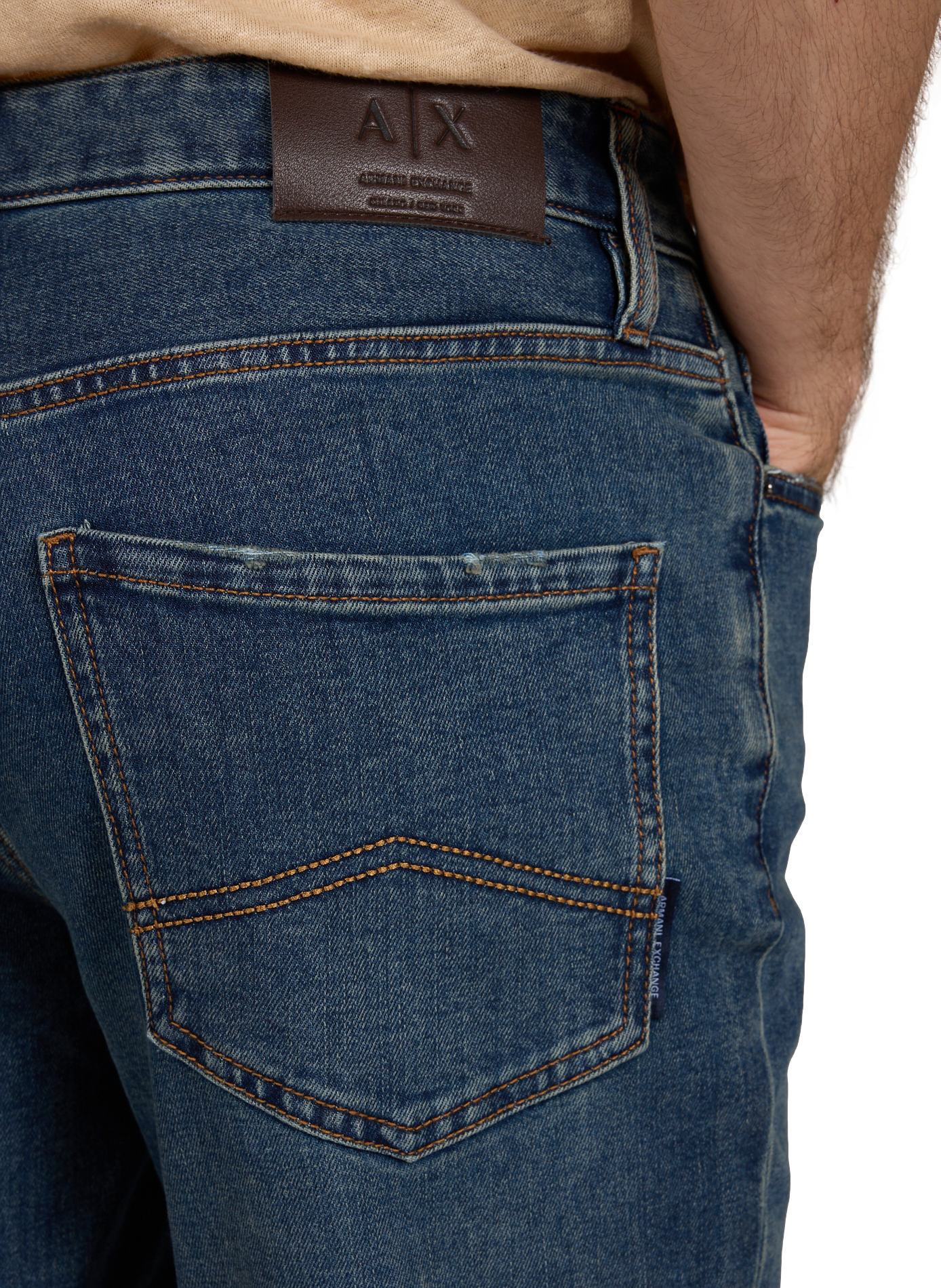 Jean slim en coton mélangé ARMANI EXCHANGE Bleu