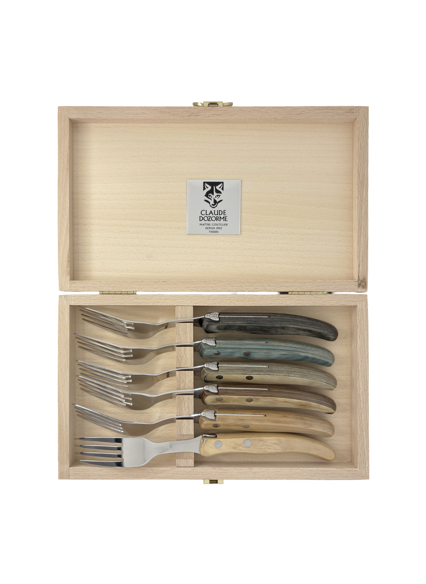 Set of 6 Berlingot table forks DOZORME Multicolour