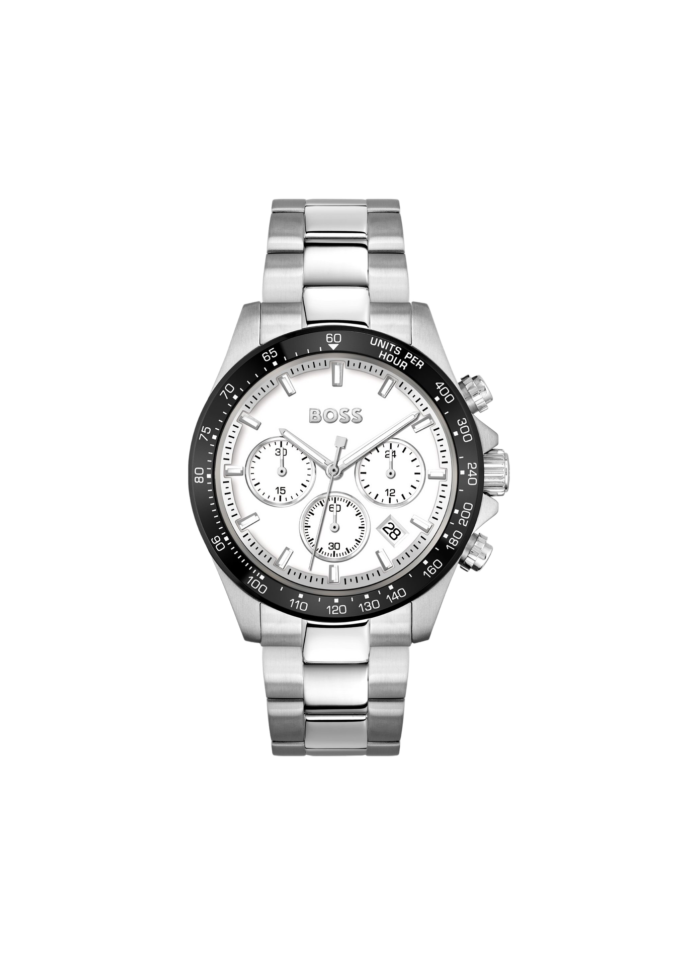 Quarzuhr Held aus Edelstahl BOSS MONTRES Weiss
