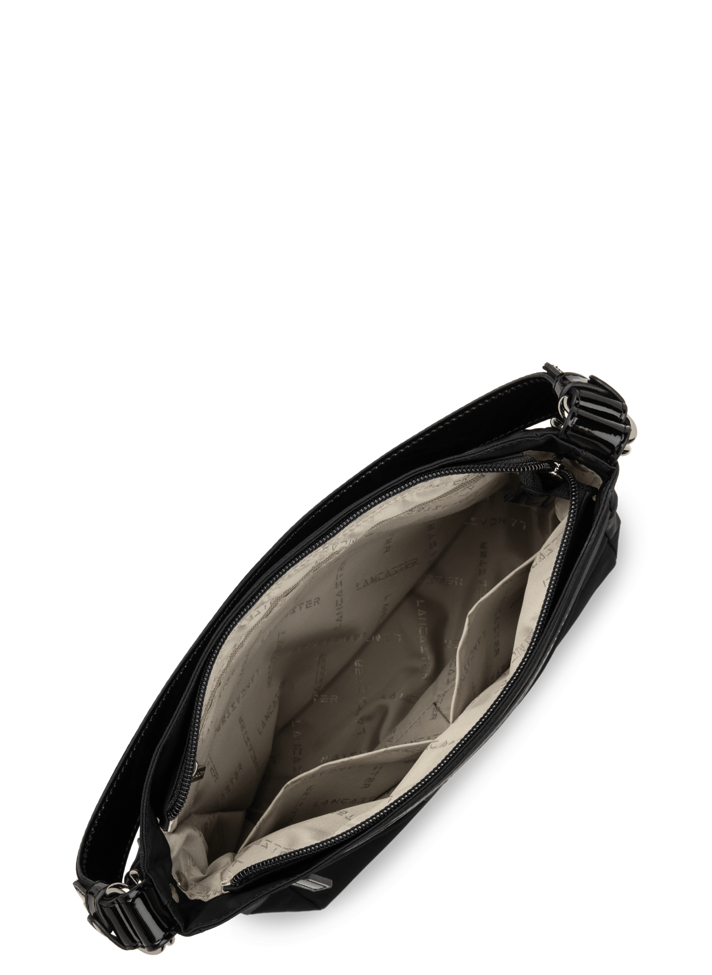 Sac besace - basic verni LANCASTER Noir