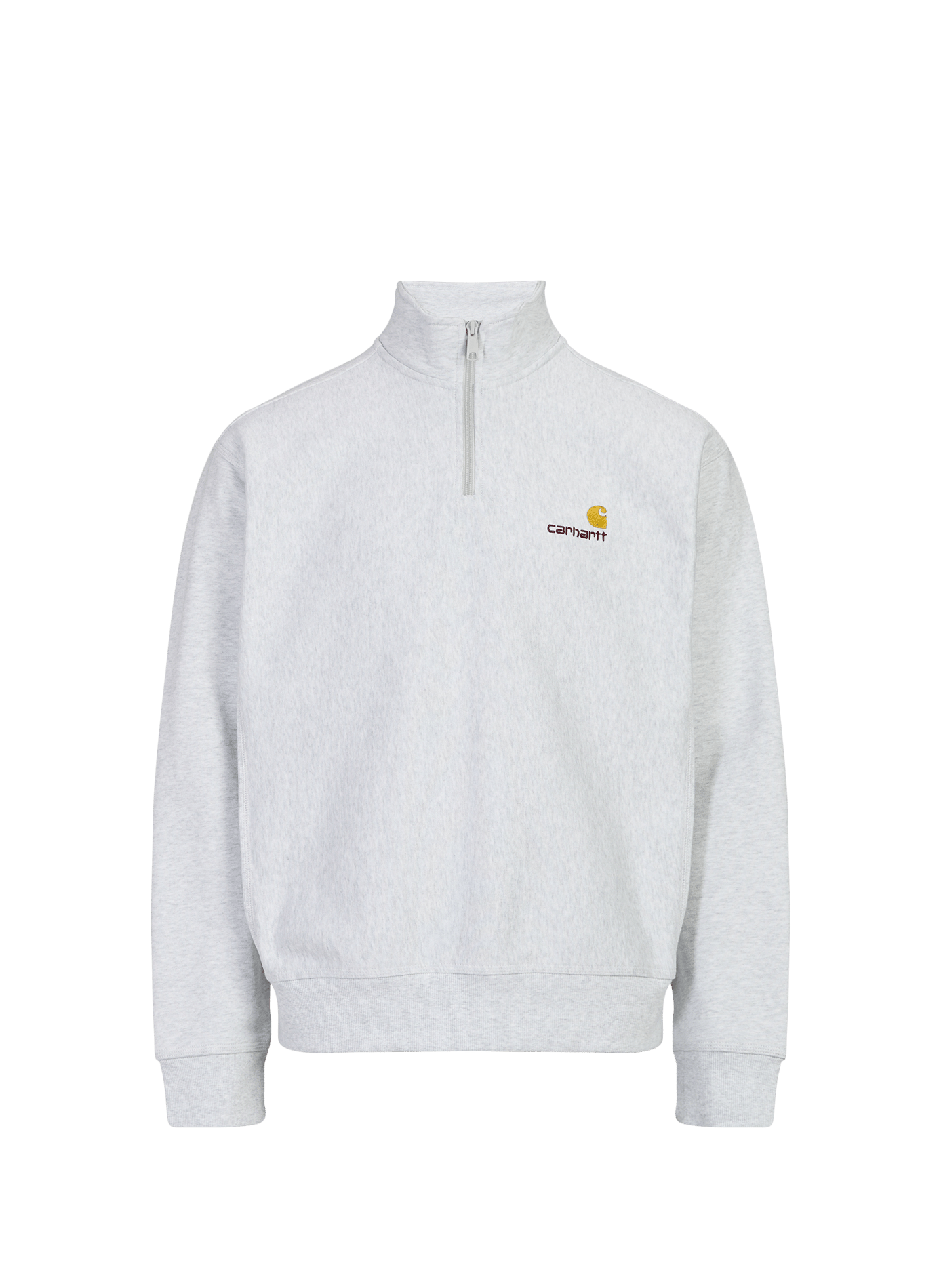 Cotton-blend zip-neck sweatshirt CARHARTT WIP Grey