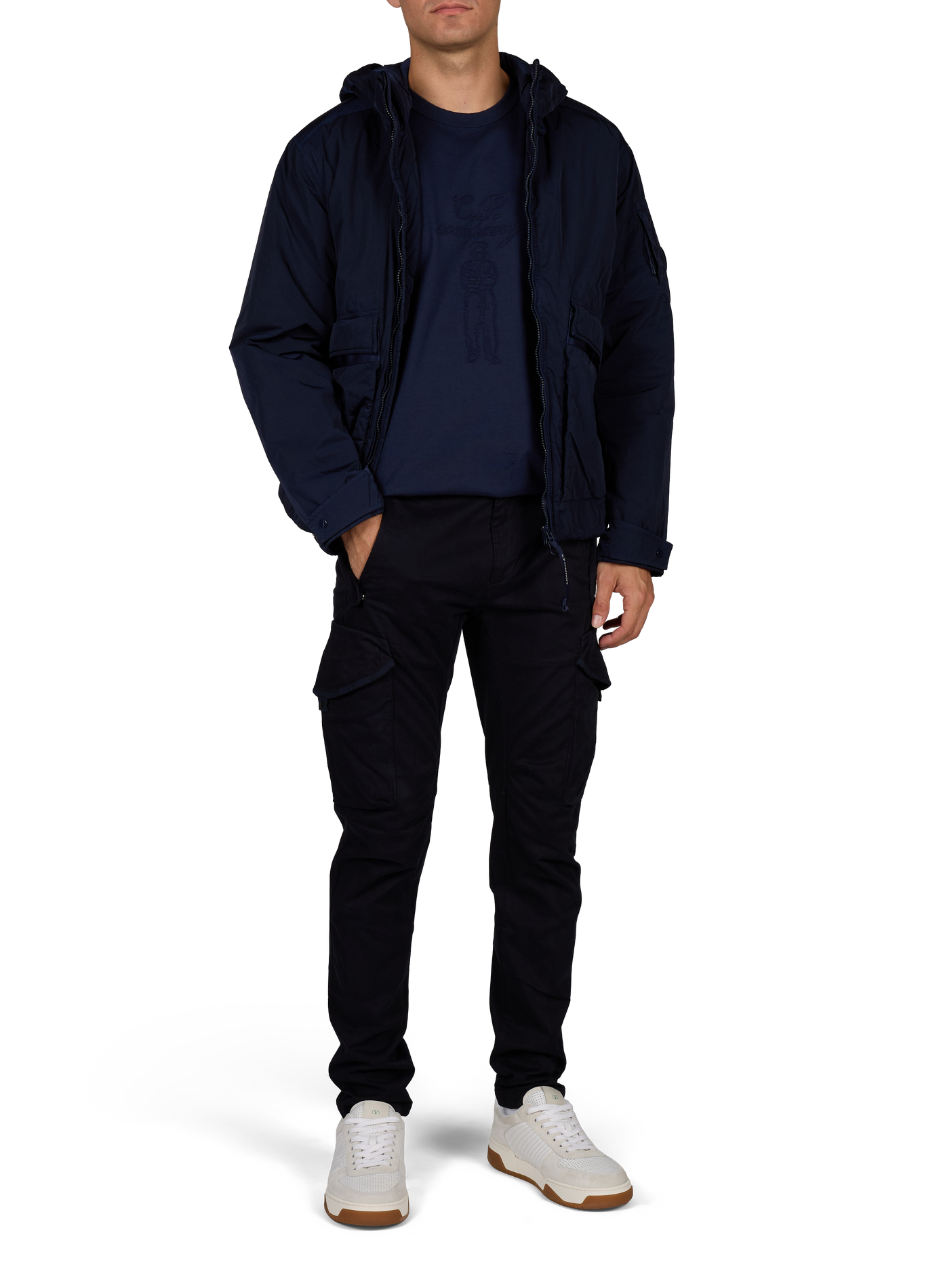 Solid Jacket with Adjustable Hem CP COMPANY Blue