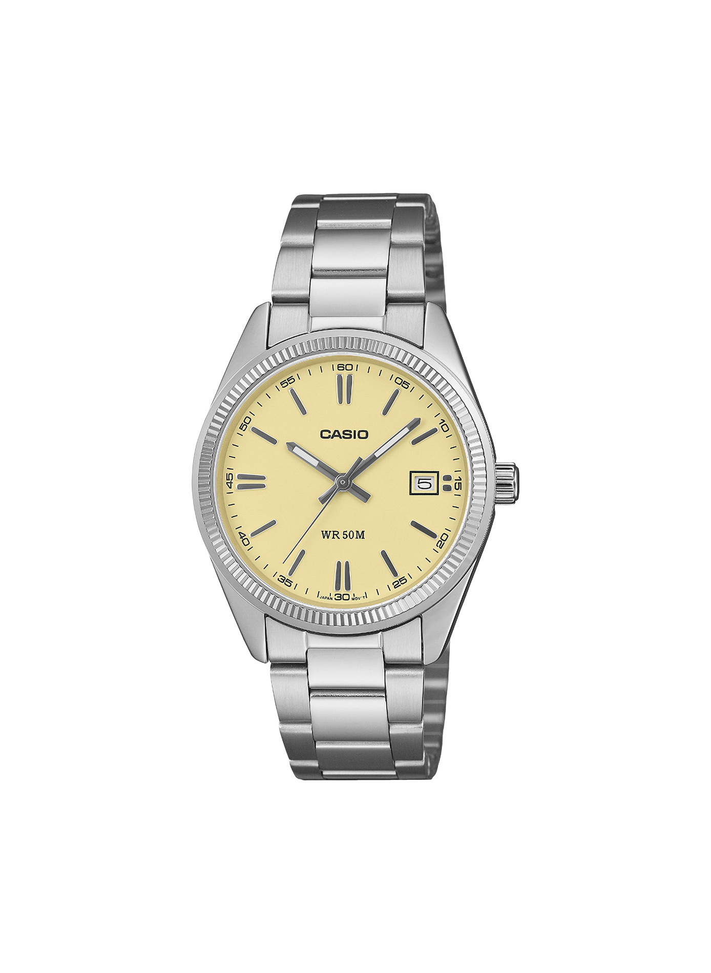 Vintage Casio stainless steel quartz watch CASIO Yellow