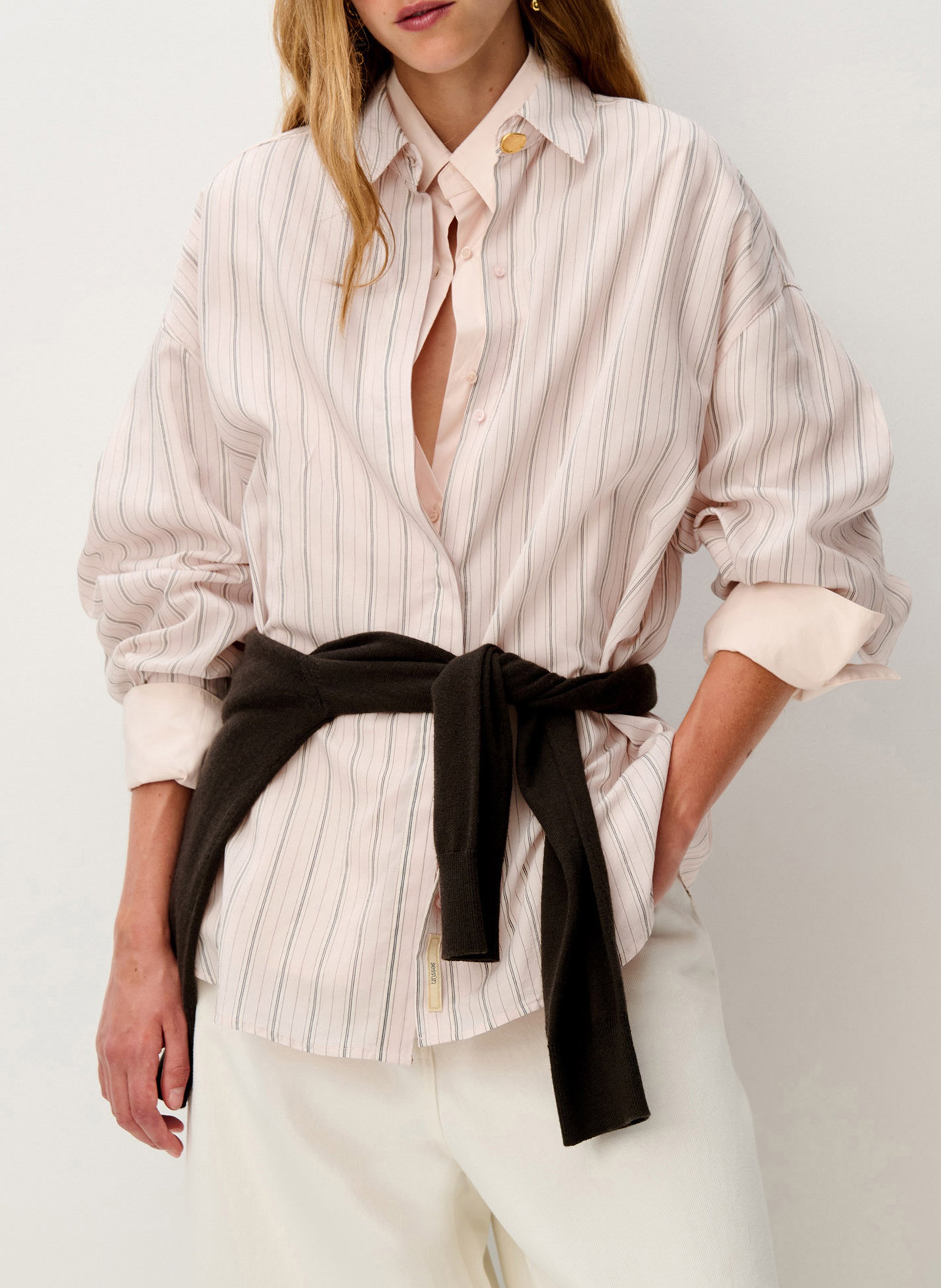Chemise oversize à rayures mabel SESSUN Rose