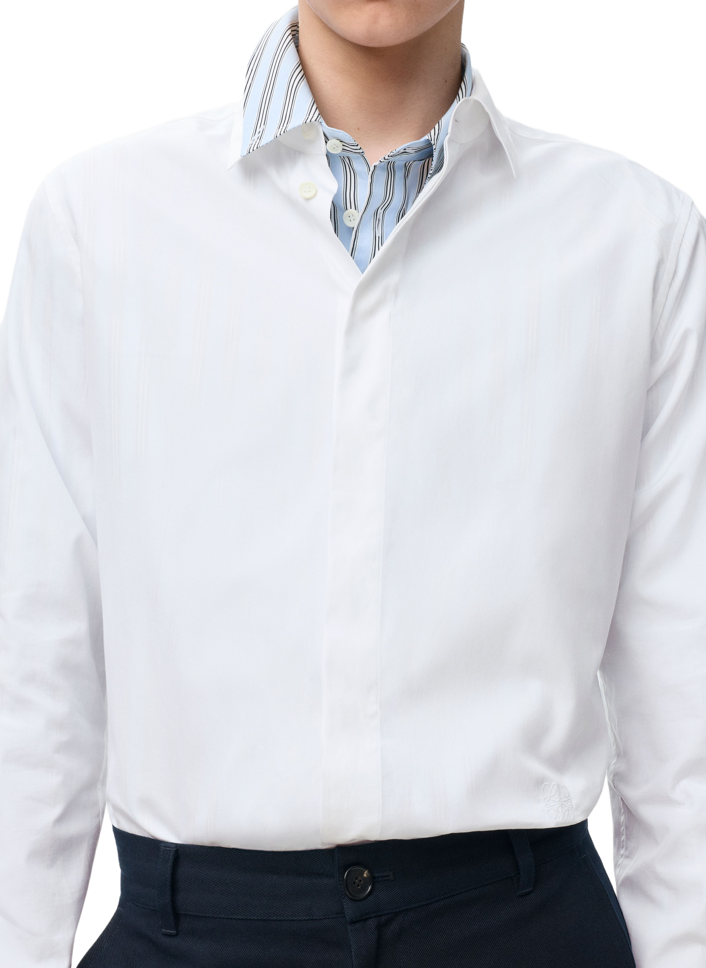 Lightweight cotton poplin shirt LOEWE White